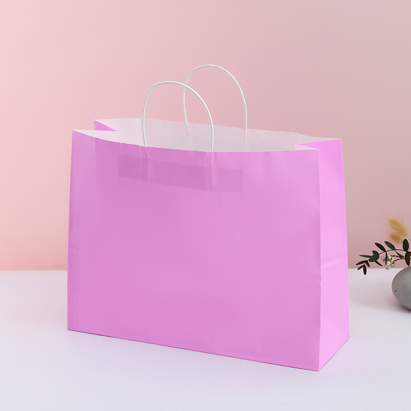 Extra Large Size Kraft Paper Shopper Tote bags(15 3/4" * 5 1/8" * 12 3/16") 5