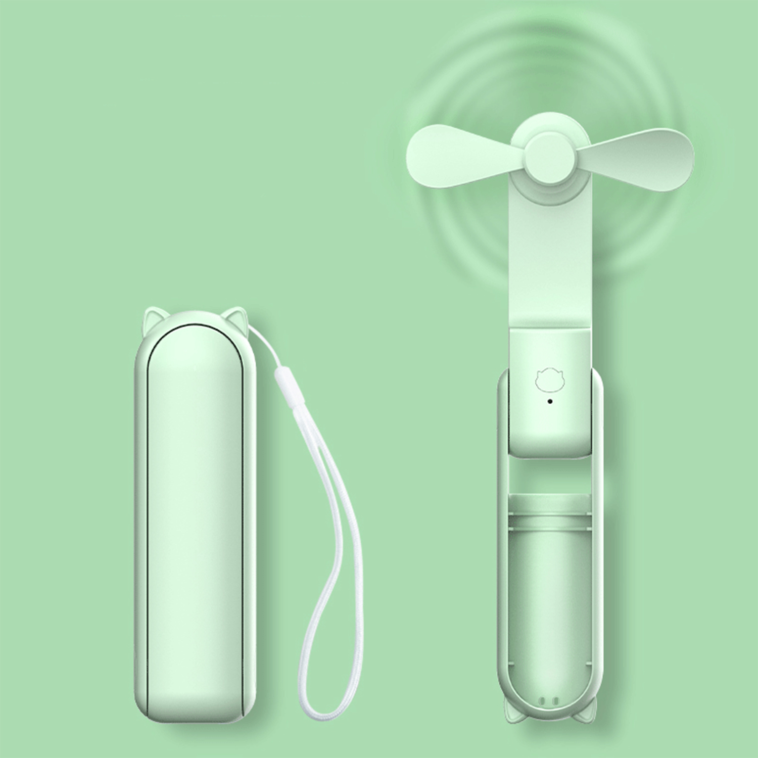Three Speed USB Rechargeable Handheld Fan & 2000 mAh Power Bank 2