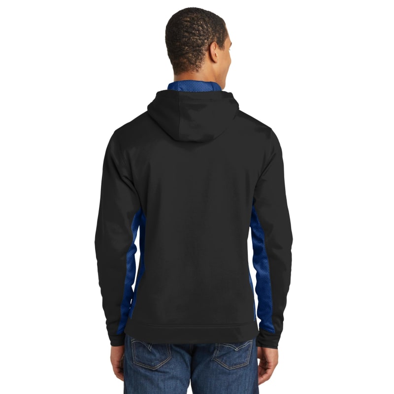 Sport-Tek Sport-Wick CamoHex Fleece Colorblock Hooded Pullover., custom hoodie or sweatshirt with logo imprint 18