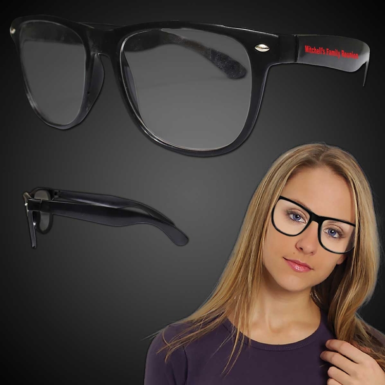 Black Frame 50's Costume Eyeglasses 2