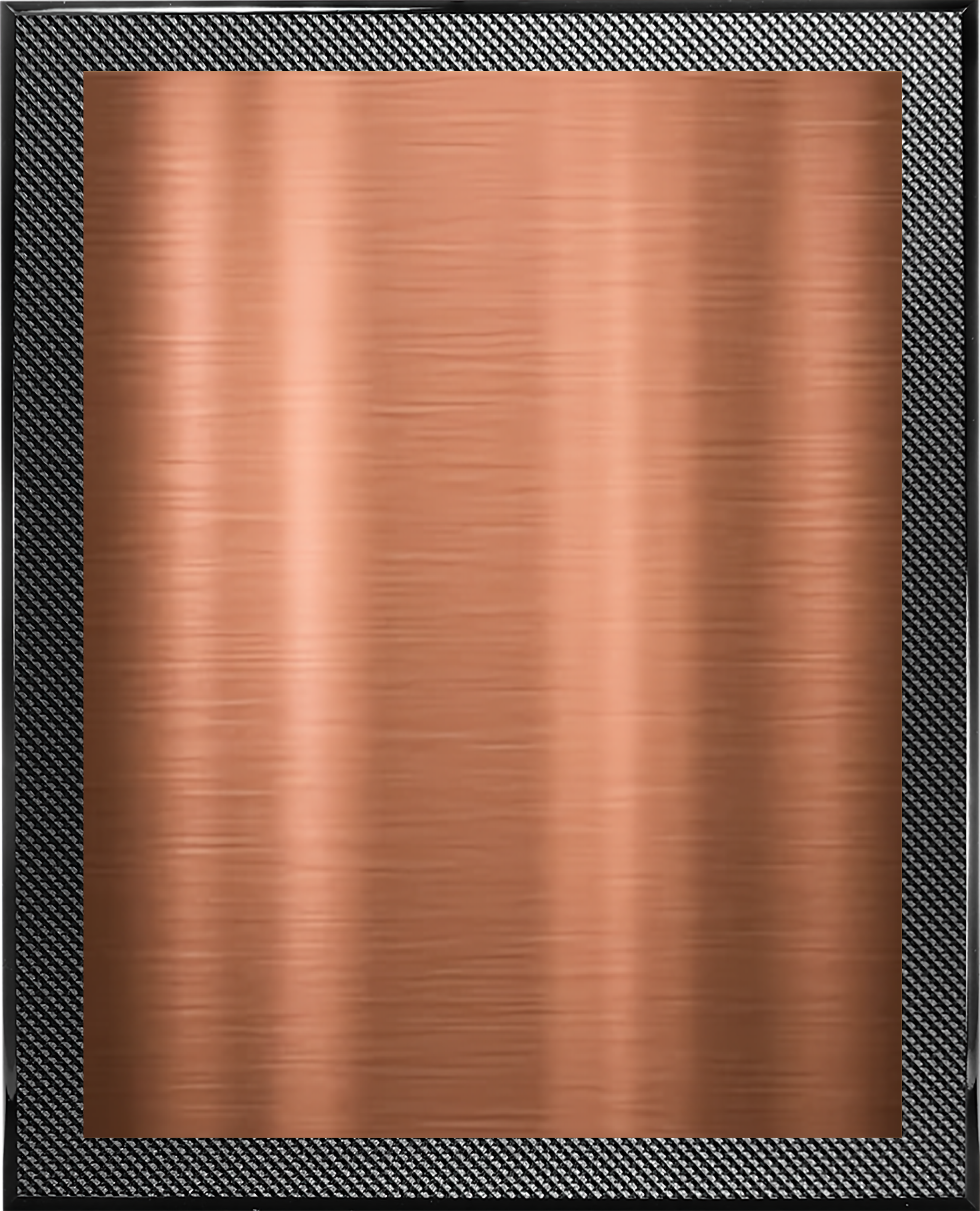 Piano Carbon Fiber Finish Plaque w/Choice of Single Plate 12