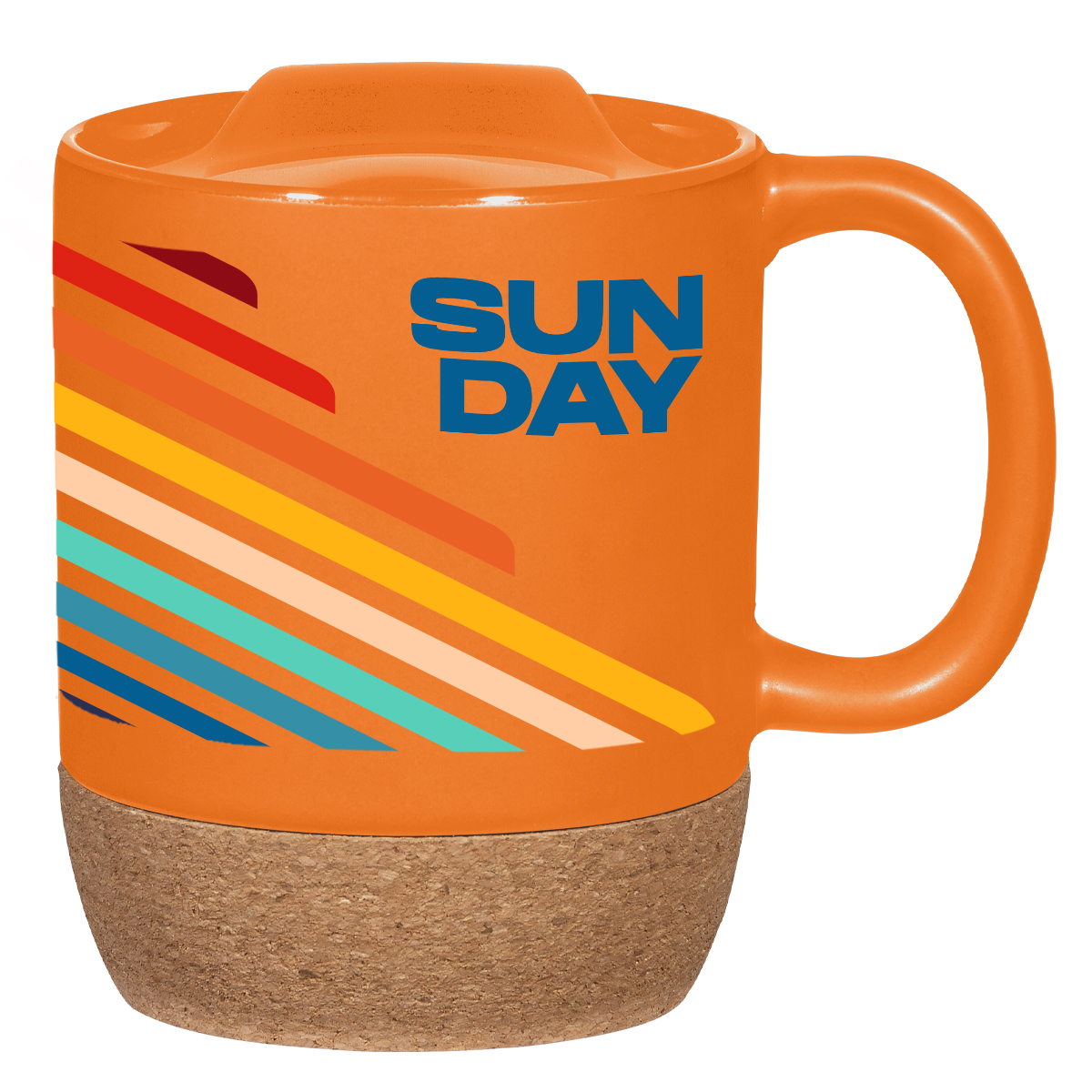 14 Oz. Full Color Cork Base Ceramic Mug 13