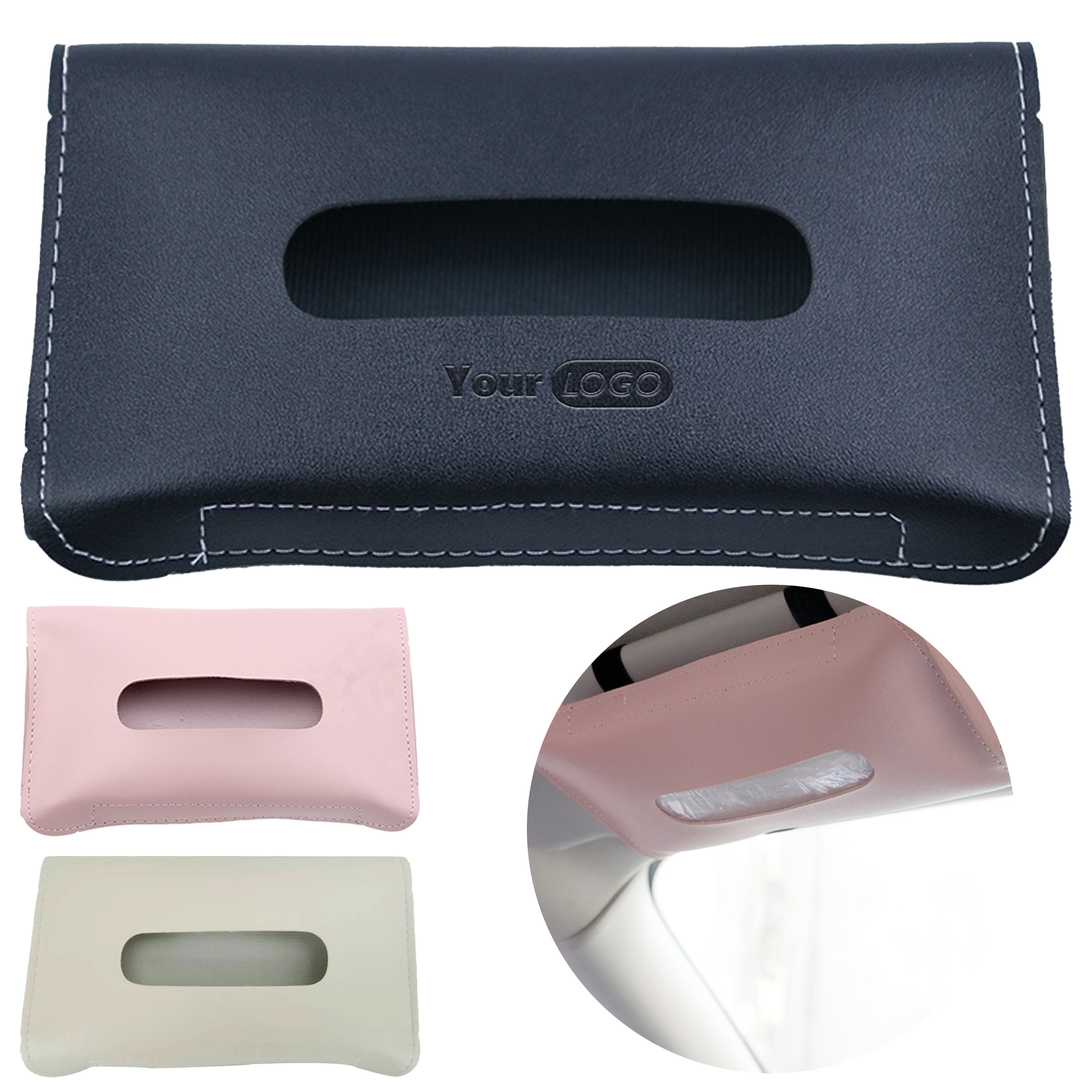 Pu Car Mounted Tissue Bag 5