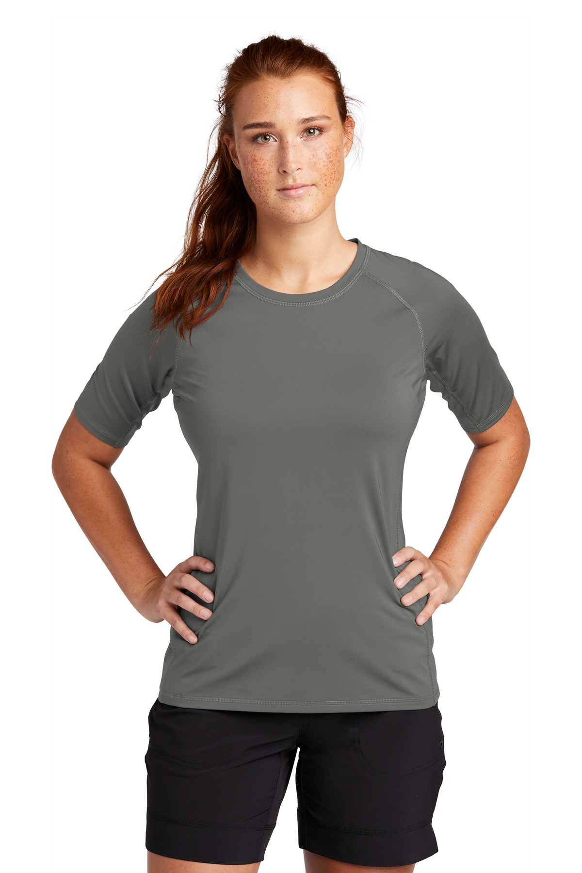 Sport-Tek Women's Rashguard Tee. LST470 5