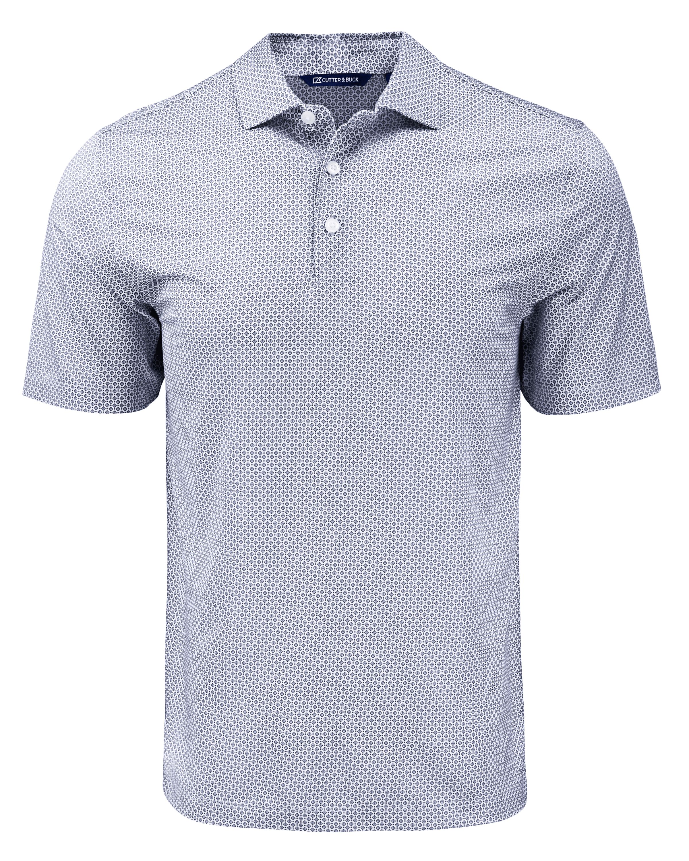 Cutter & Buck Pike Recycled Diamond Dot Print Mens Polo 35