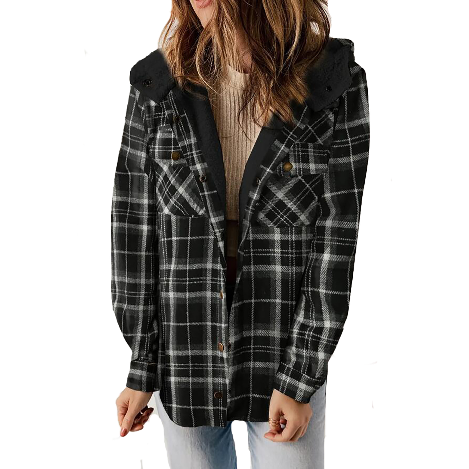 Women's Warm Plaid Jacket 5