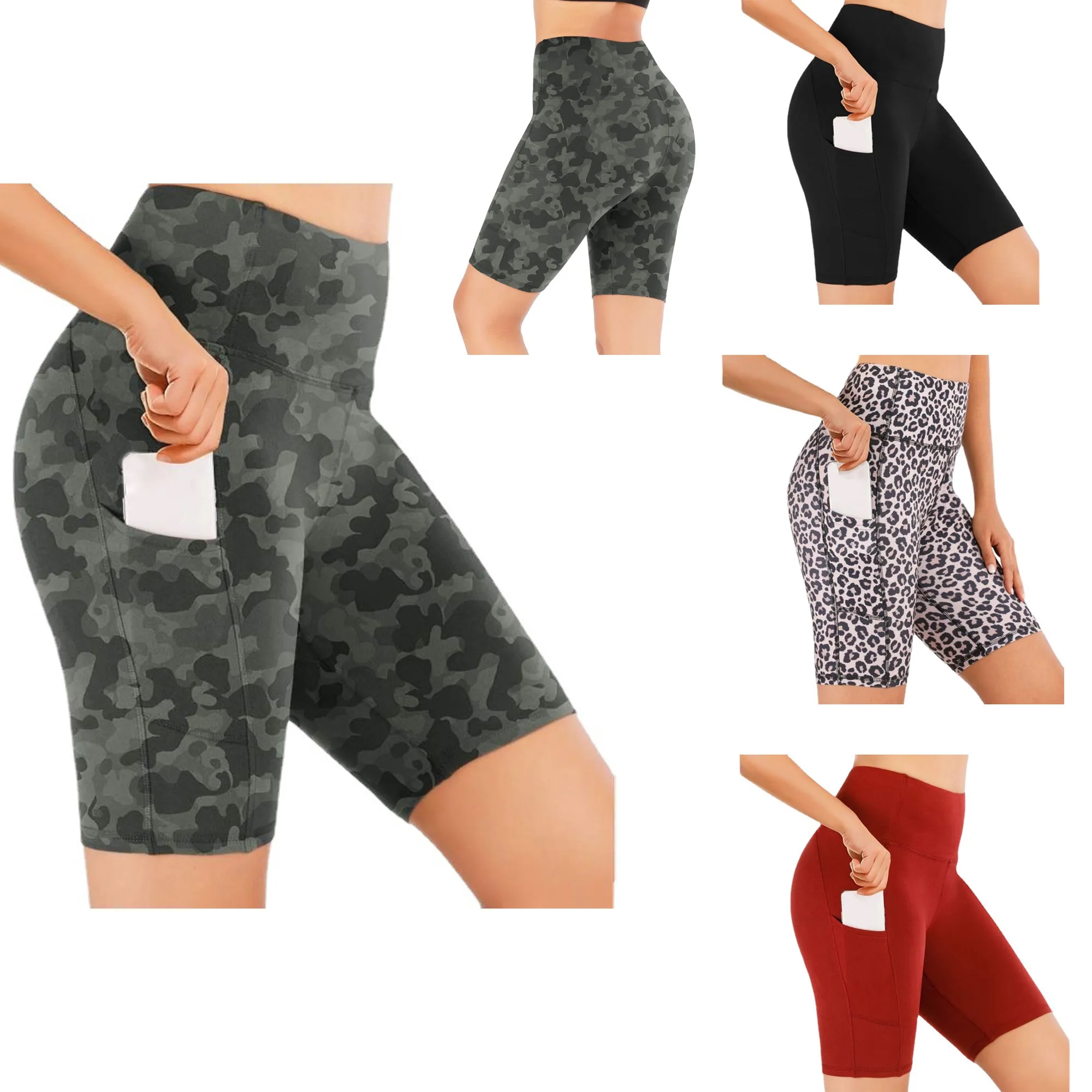 Leopard Side Pockets Yoga Running Pants Leggings 3