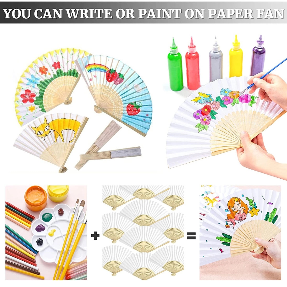 Paper Bamboo Folding Fan 5