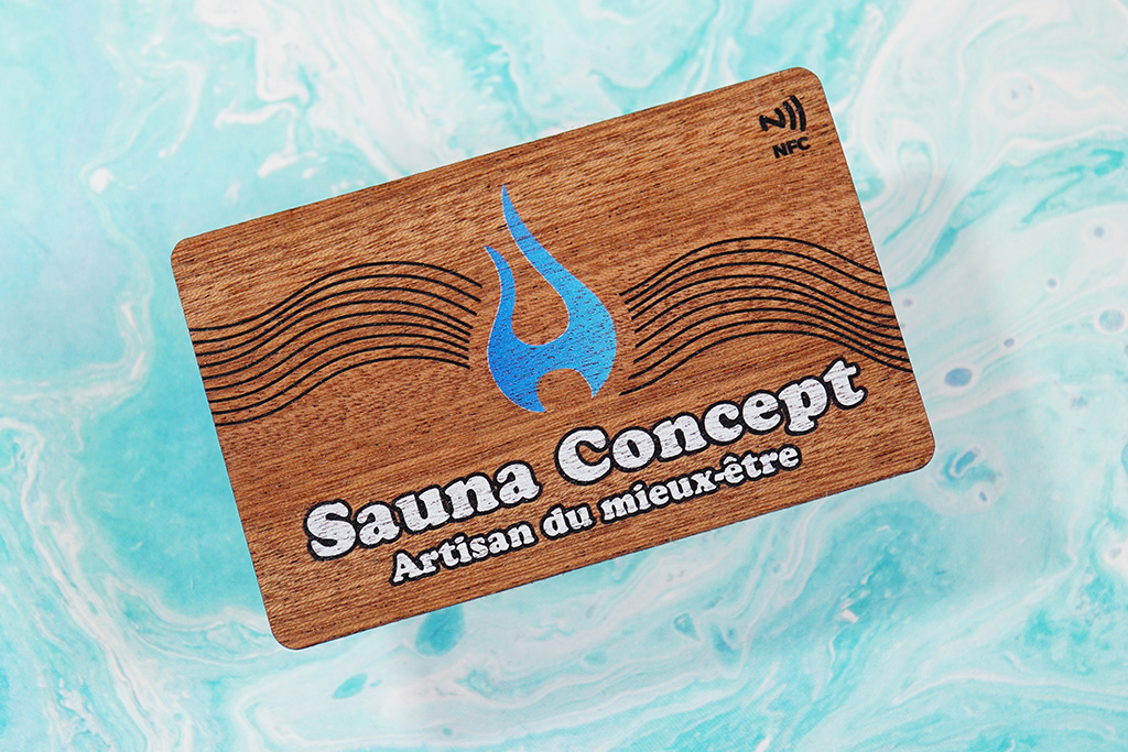 Wood NFC Business Cards 3