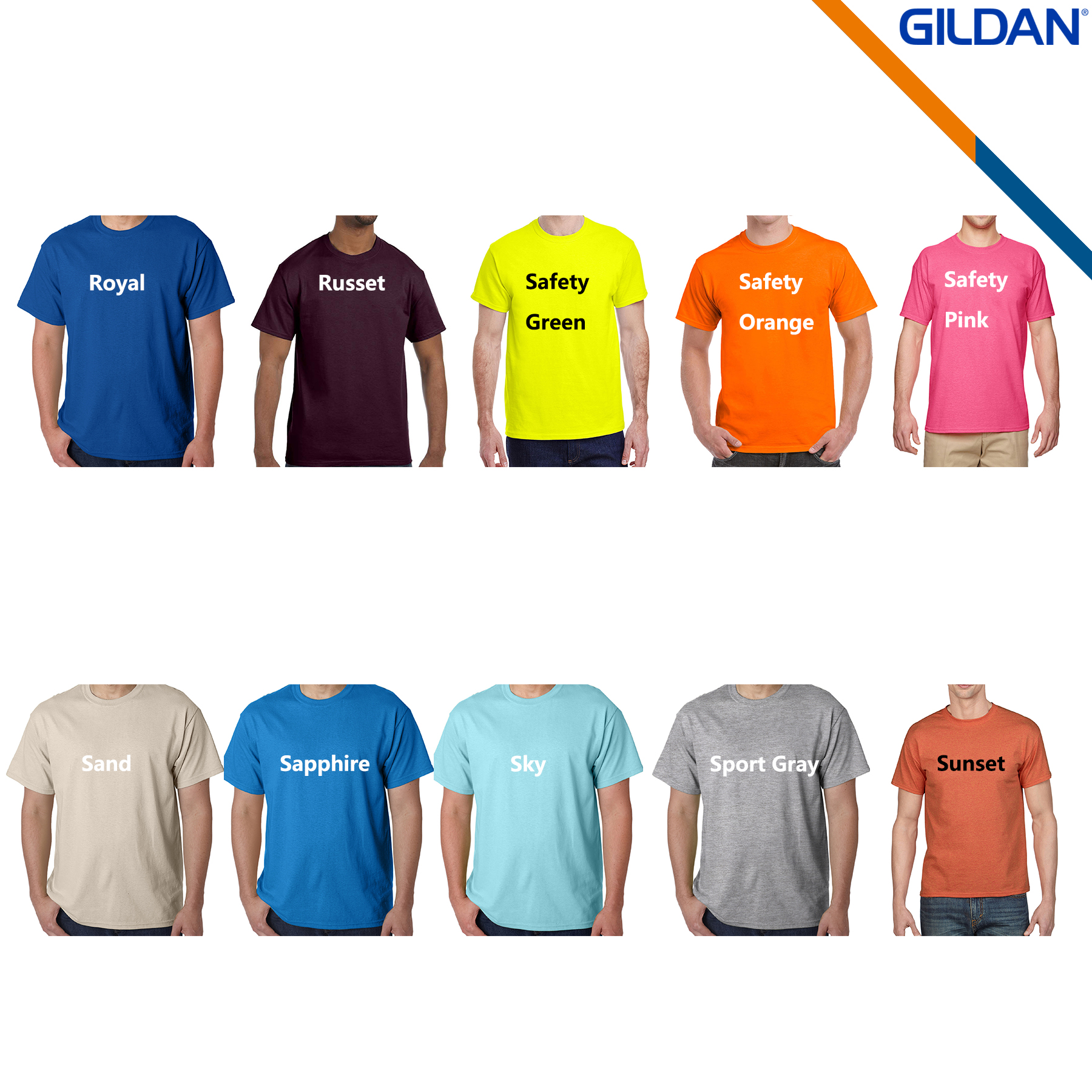 Gildan® 5.3 oz 100% Cotton Preshrunk T-shirts 11
