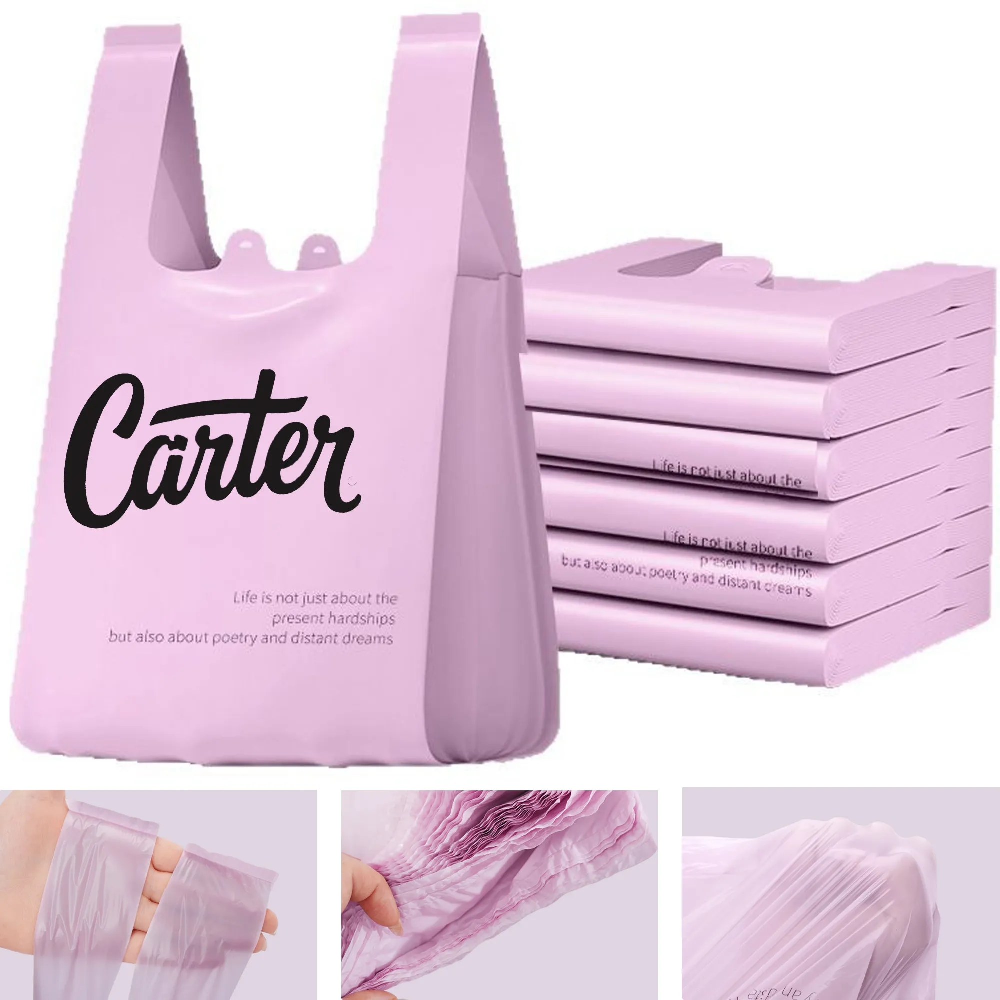 Printed thickened horse clip  kitchen storage plastic bag