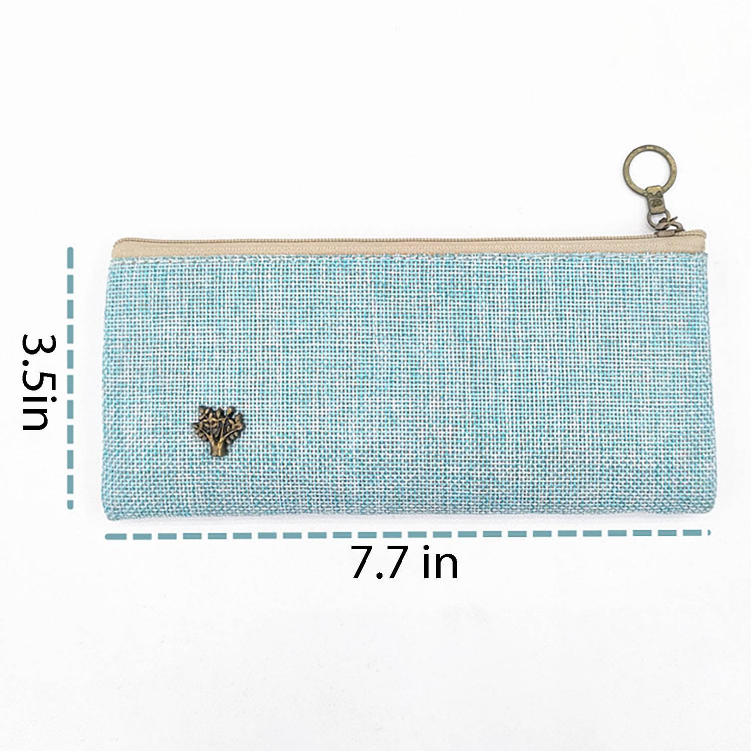 Large Capacity Simple Canvas Storage Pencil Case 8