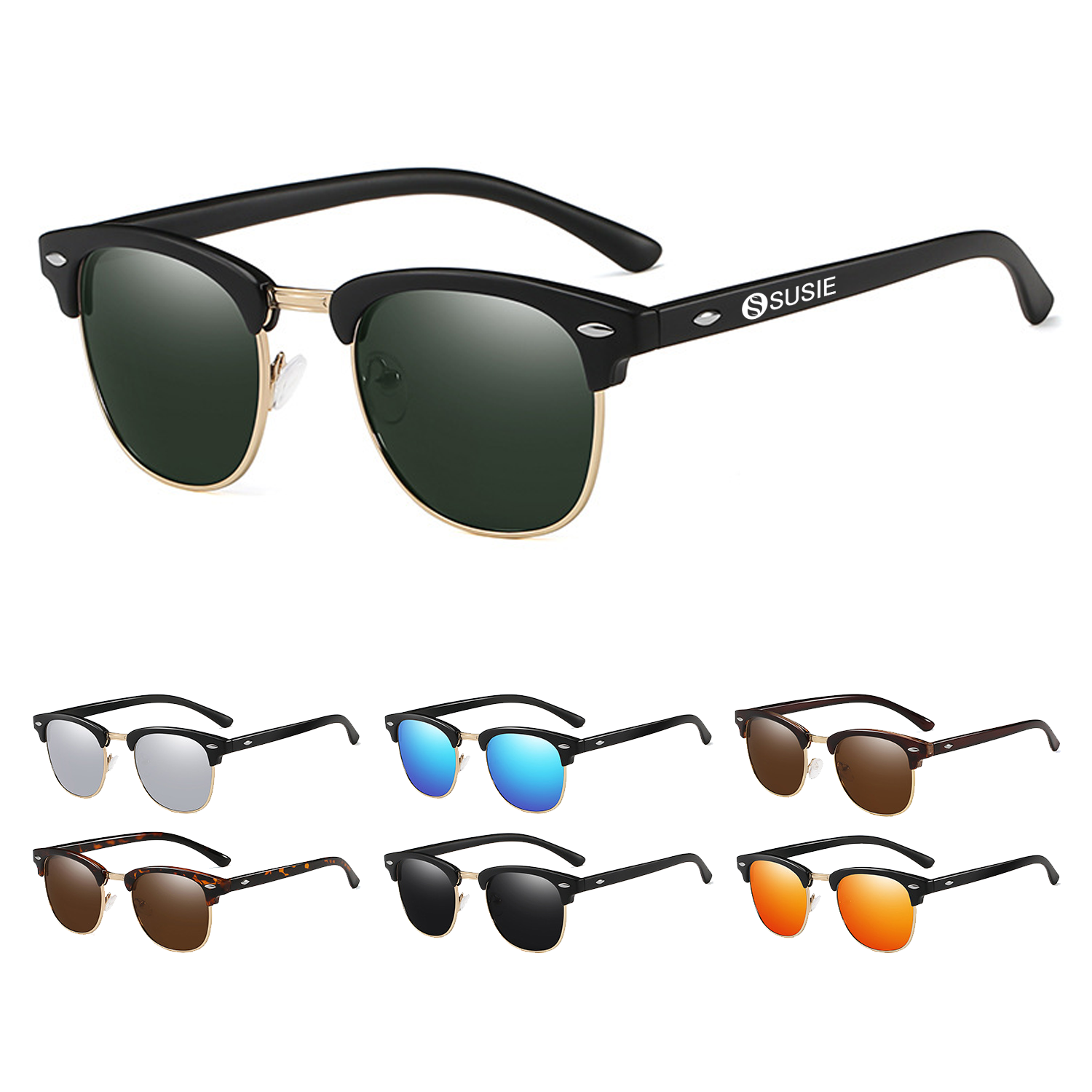 Semi-Rimless Polarized Sunglasses 7