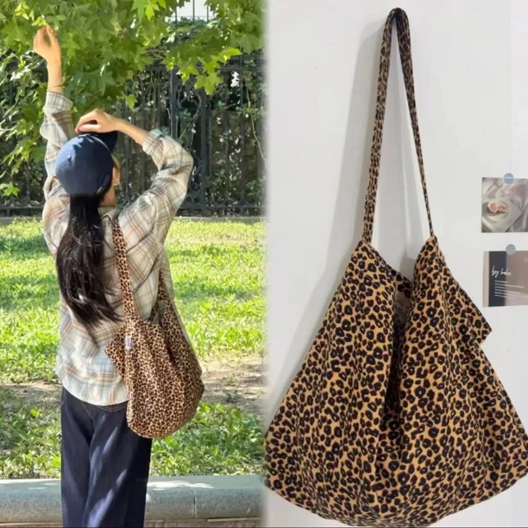 Leopard Print Canvas Tote Bag 4
