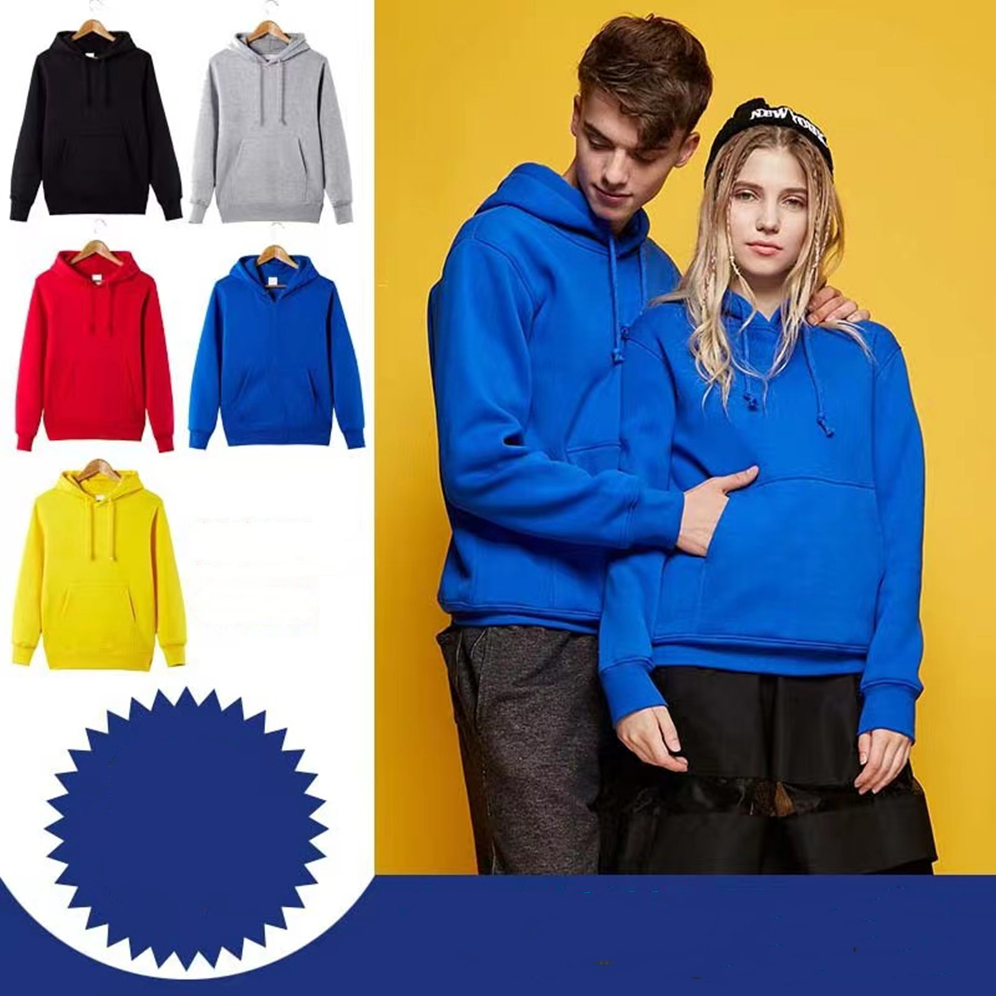 Fleece lined Hooded Sweatshirt, custom hoodie or sweatshirt with logo imprint 3