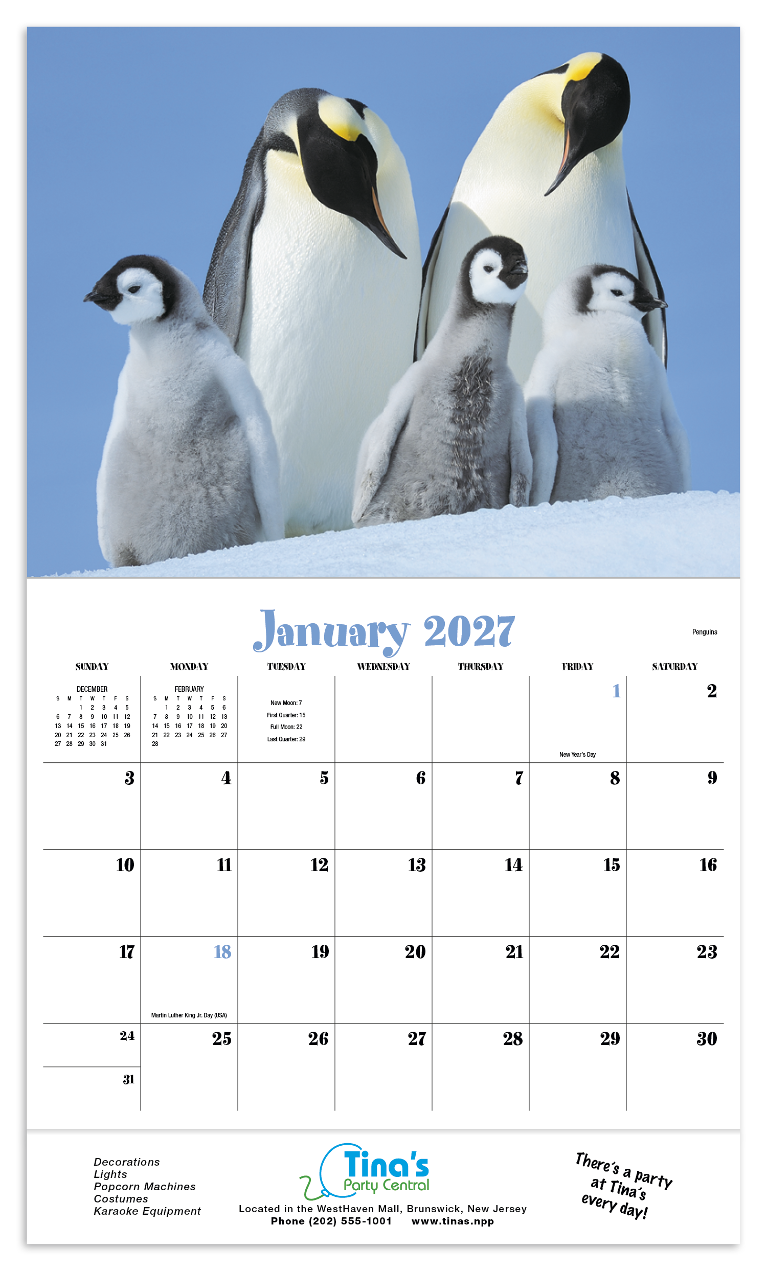 HotLine® Products Animal Babies Appointment Calendar - Stapled 22