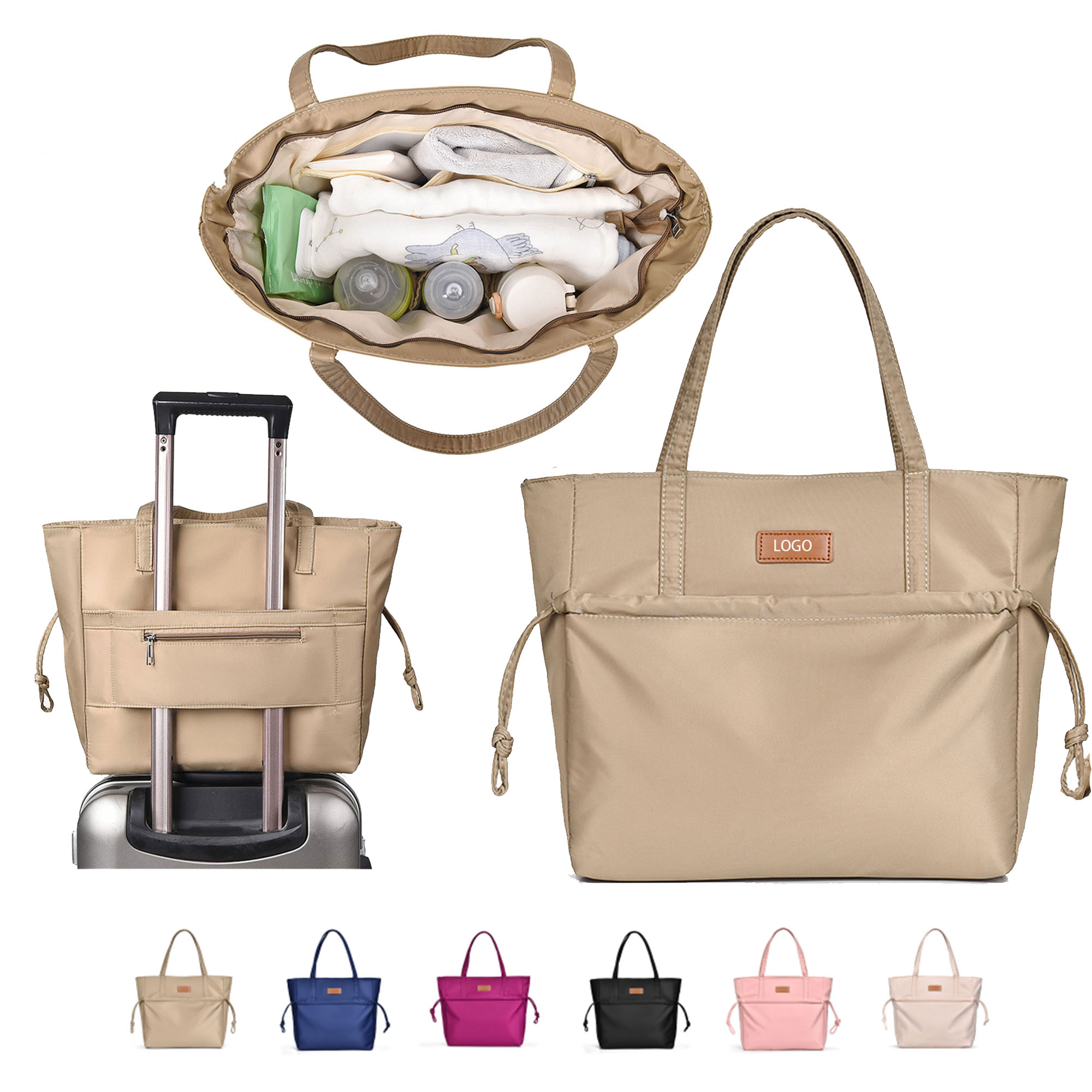 Women's Large Capacity Tote Bag Commuting Travel Bag Mother's Handbag 2