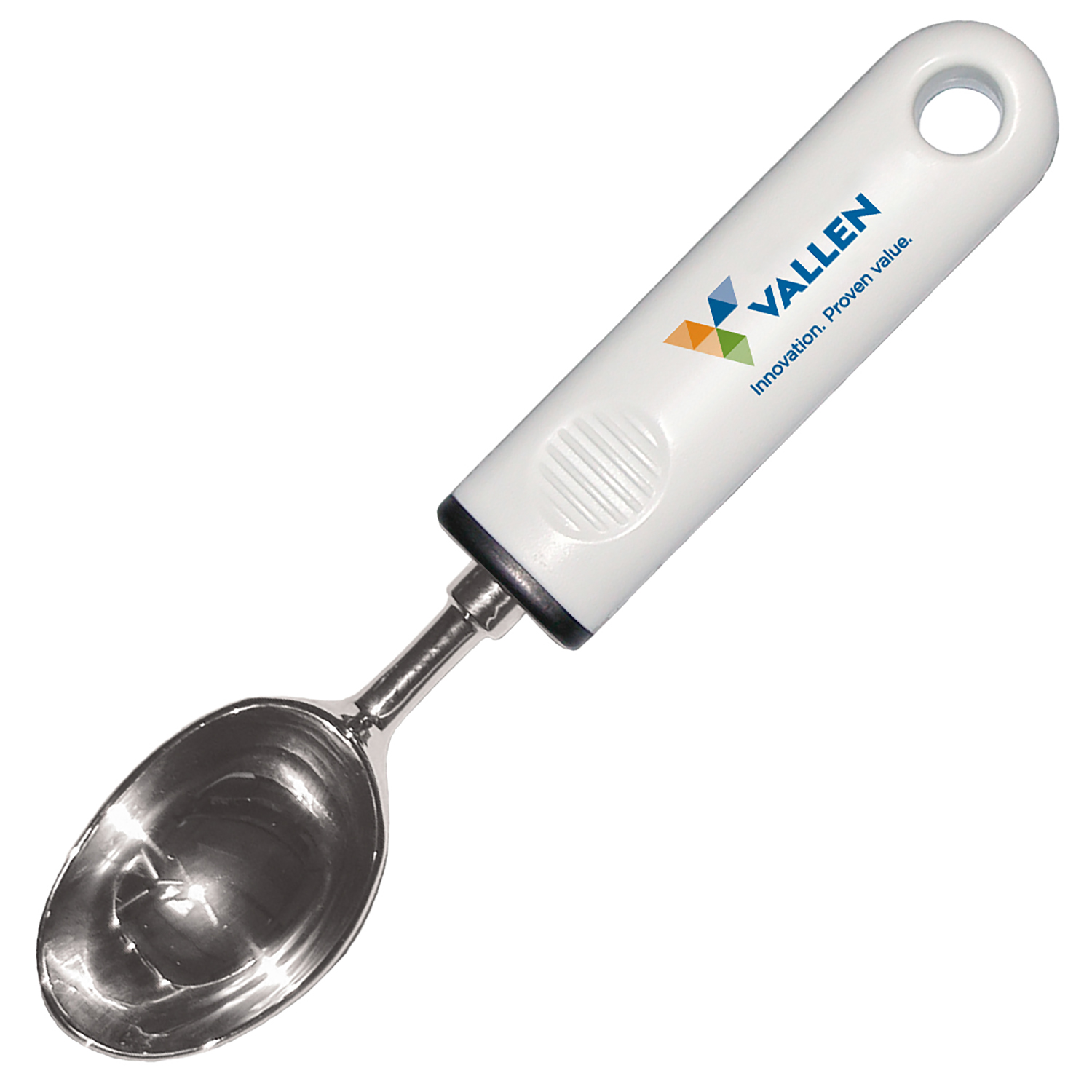Metal Ice Cream Scoop with White Handle