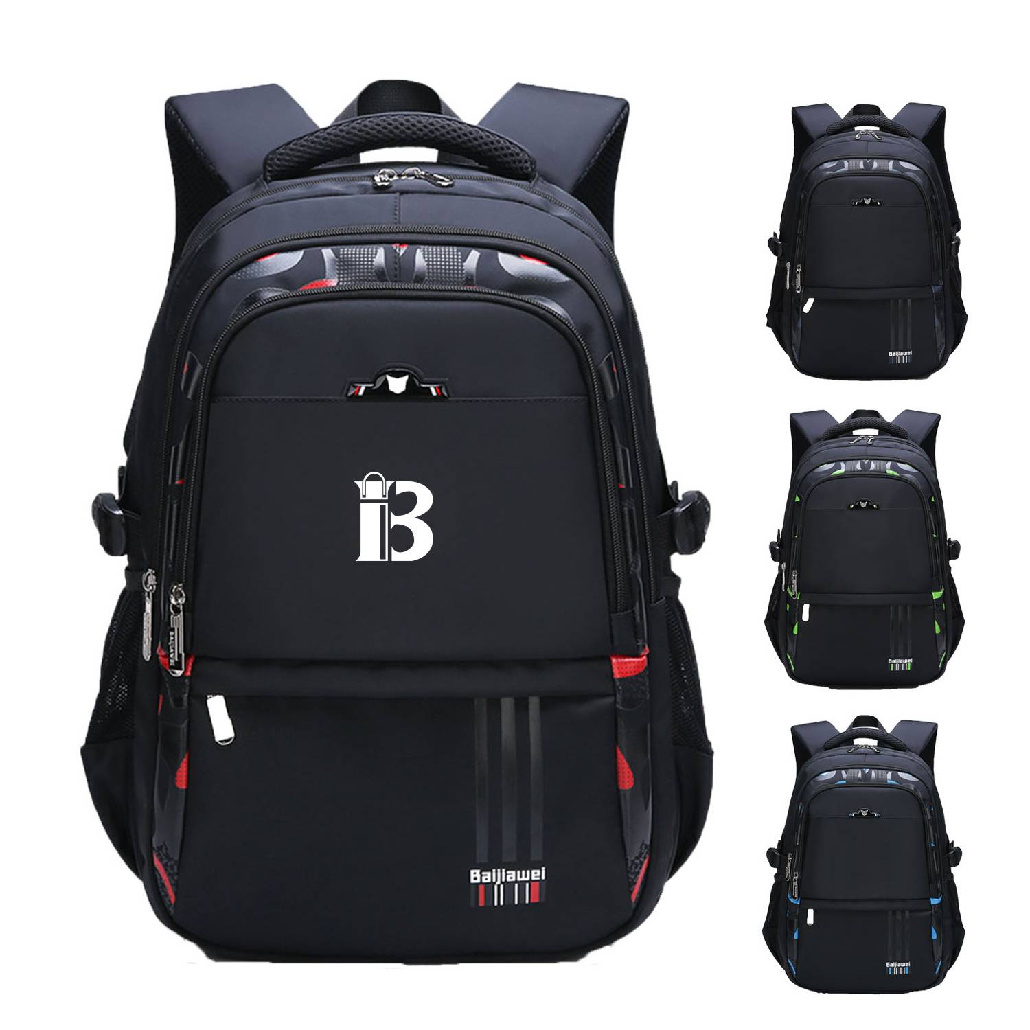 Nylon Schoolbag Students Backpack 9