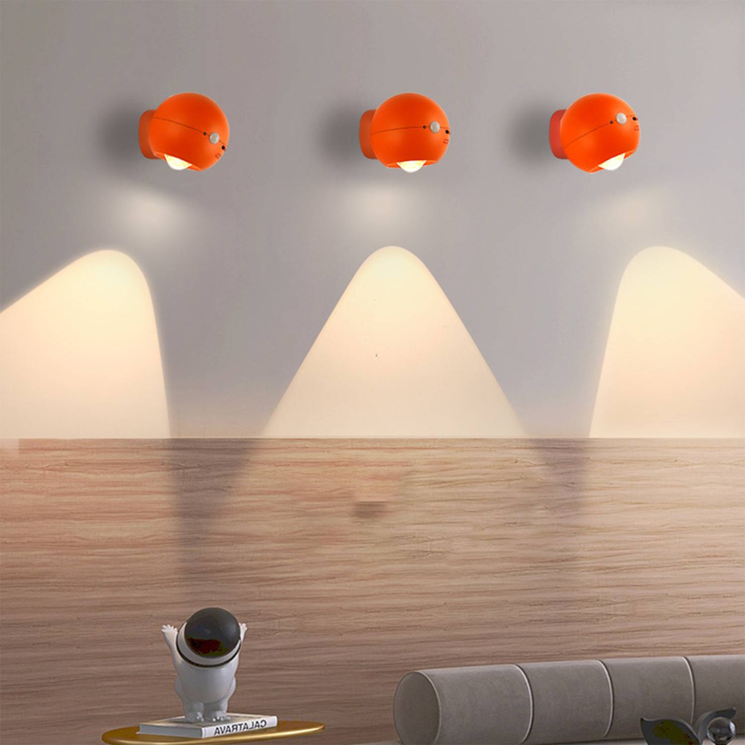 Abs Wall Lamp Nordic Modern Style Magnetic Suction 5