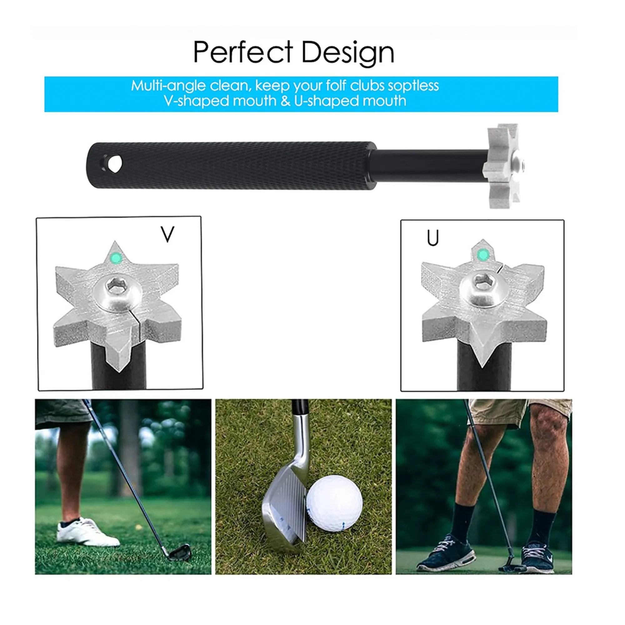 Hexagonal Golf Club Groove Sharpener 10