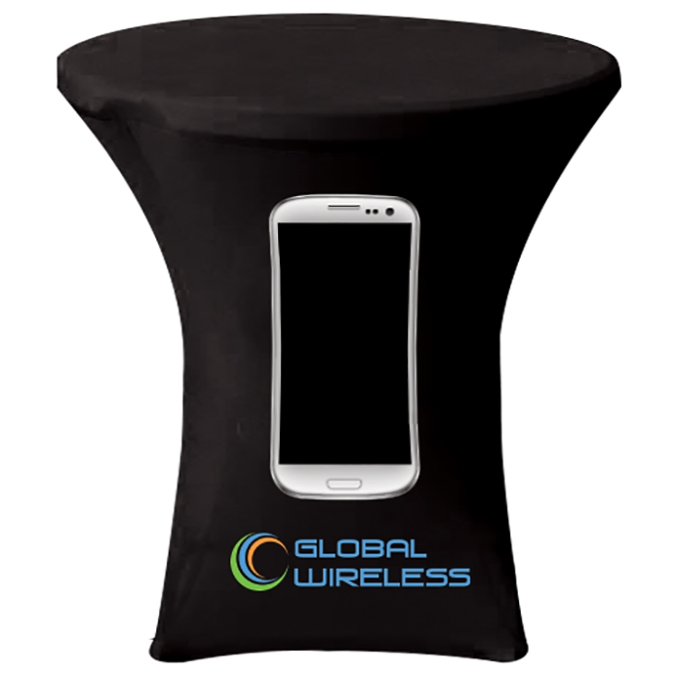 31.9" x 43.3" Round Stretch Table Cover 2