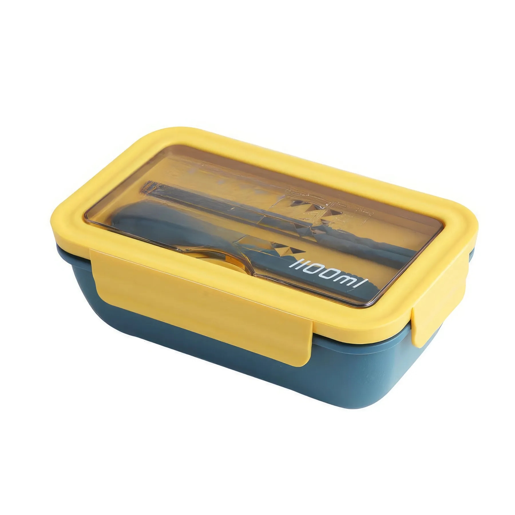 37 OZ Plastic Lunch Container with Spoon 2