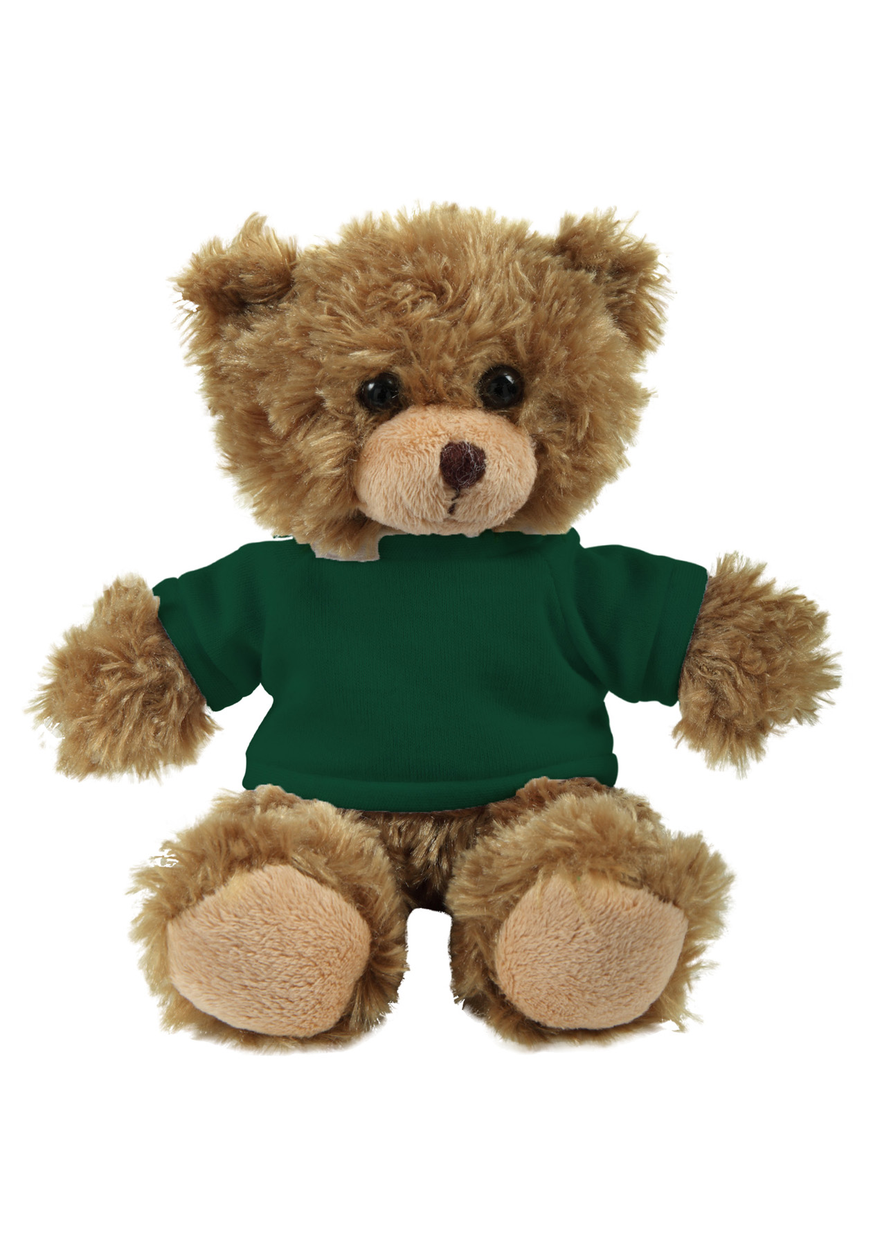 soft plush Mocha Curly Sitting Bear  with t-shirt 22