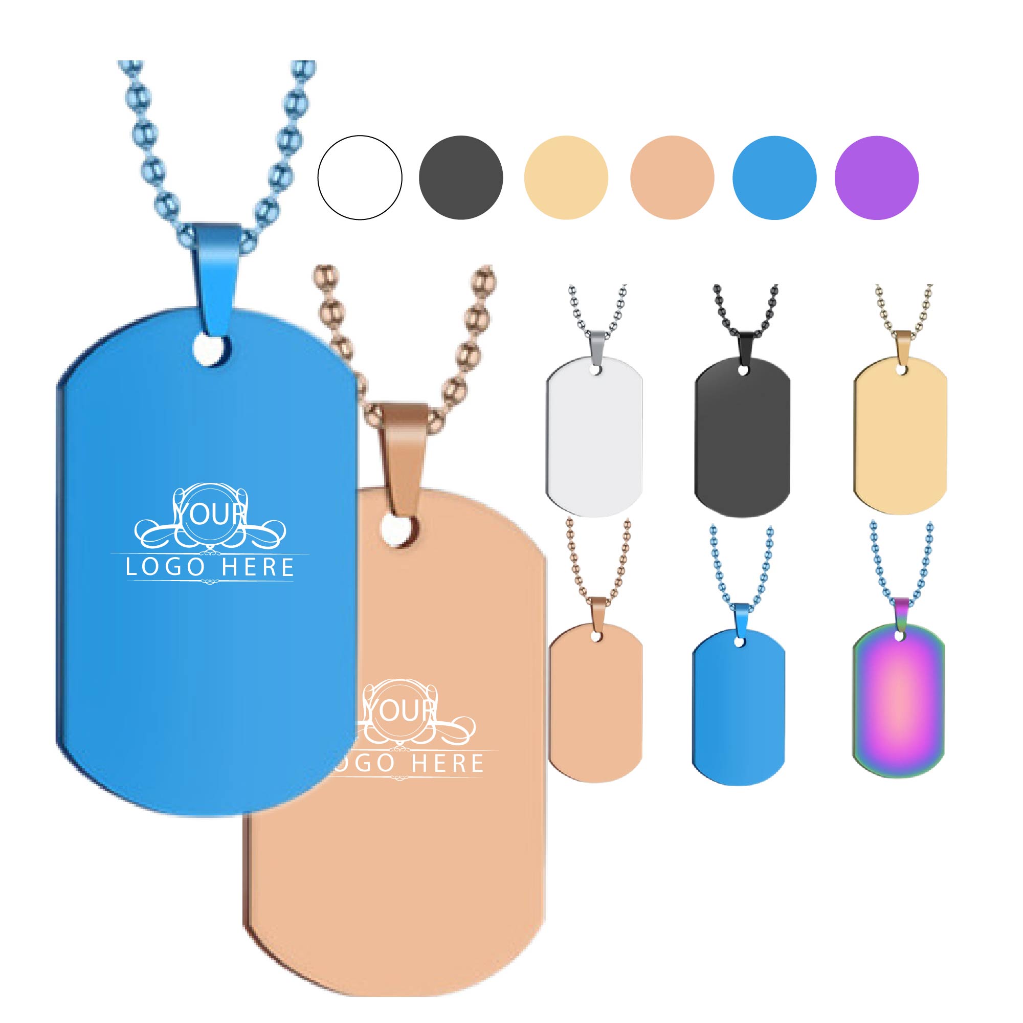 Dog Tag w/ 24" Ball Chain 1