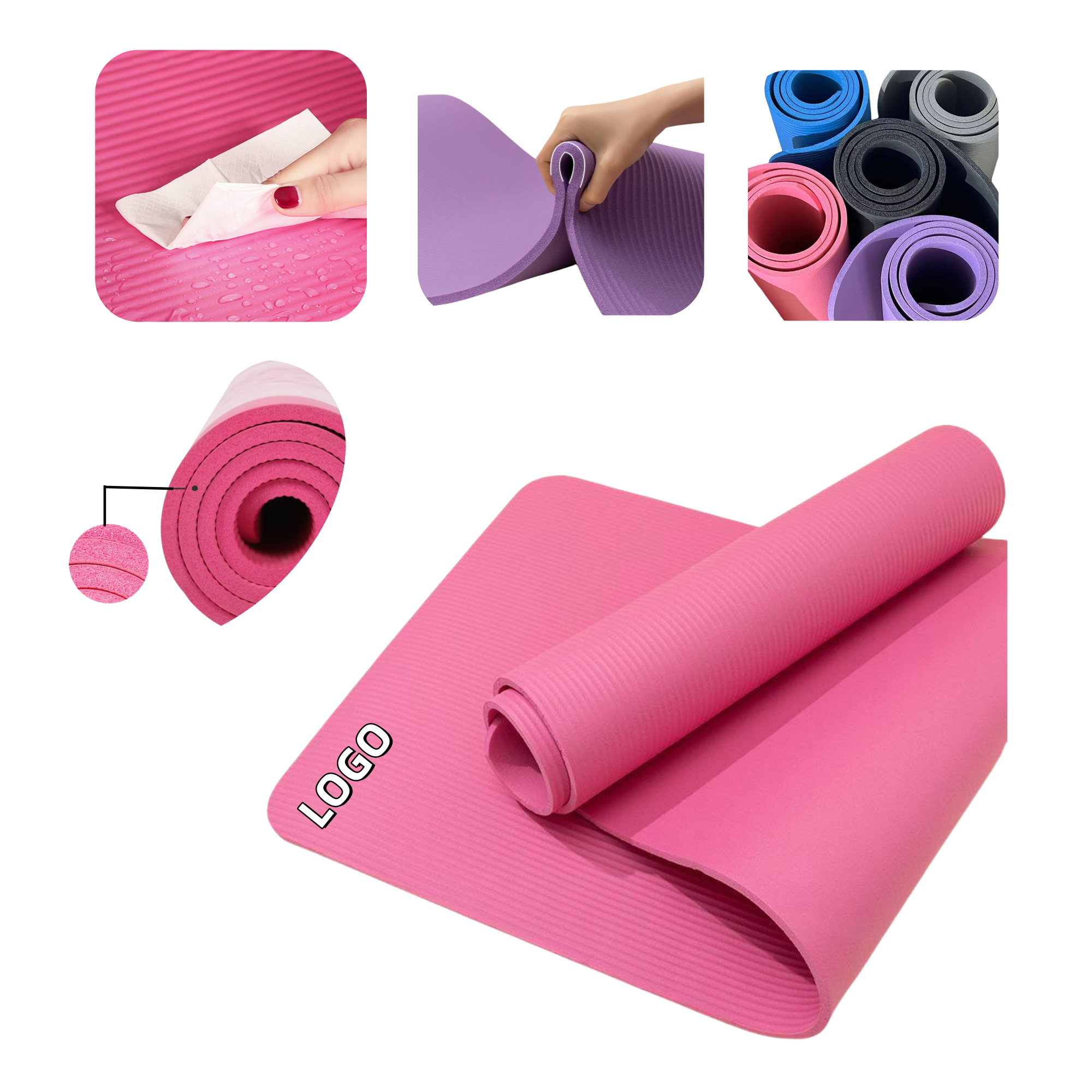NBR Larger Thick NBR Yoga Mat for Sports 2