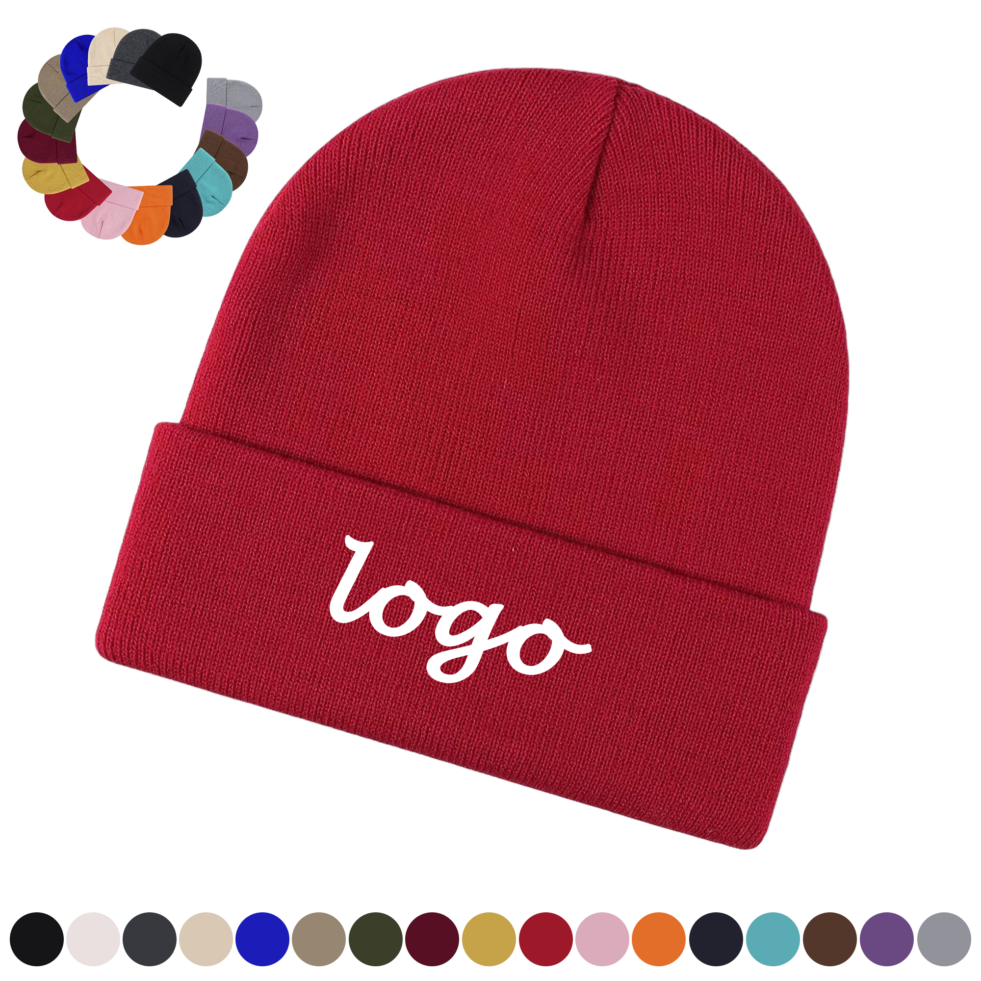 Winter Warm Embroidered Beanie MOQ20 3