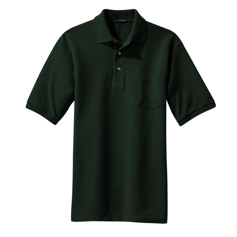 Port Authority Heavyweight Cotton Pique Polo With Pocket. 29