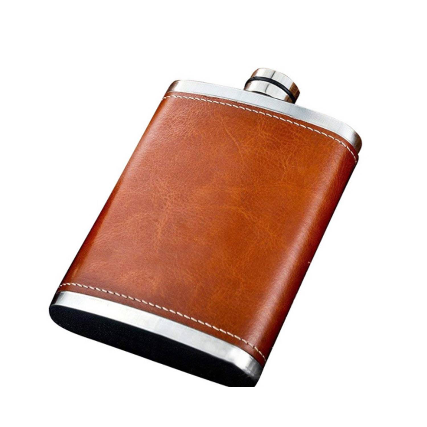 8 Oz Pocket Hip Flask W/ 3 Cups And Funnel 6