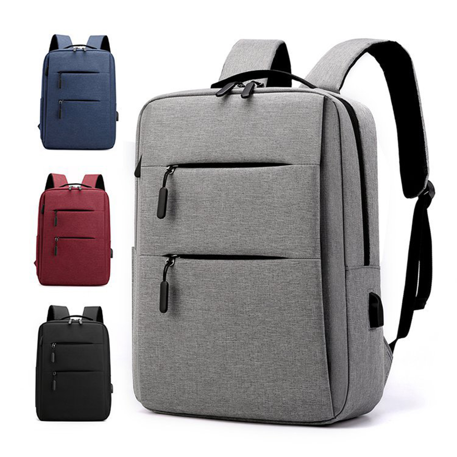 Double Zipper Business Laptop Backpack 1