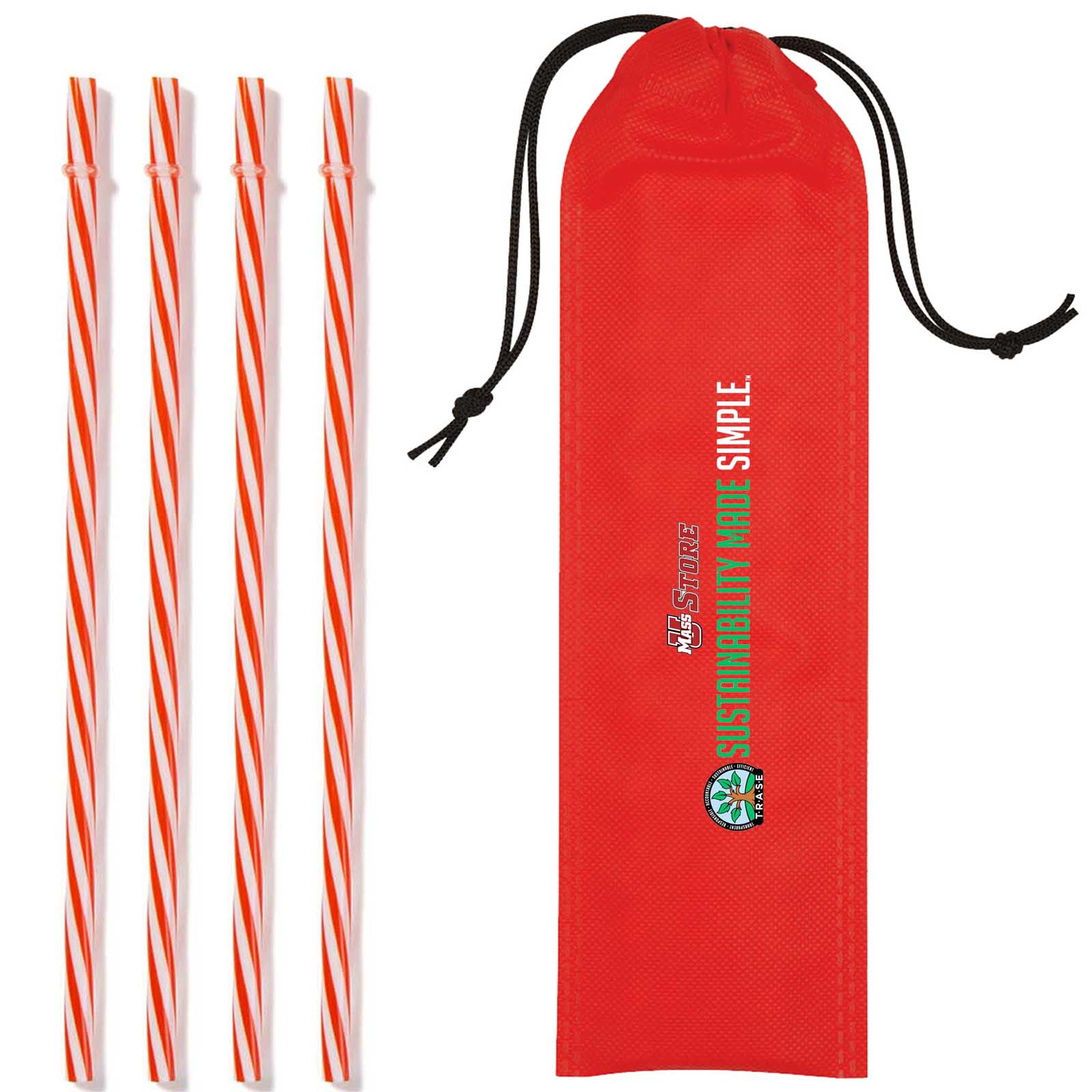 Reusable PP Straw in Full Color Drawstring Pouch 11