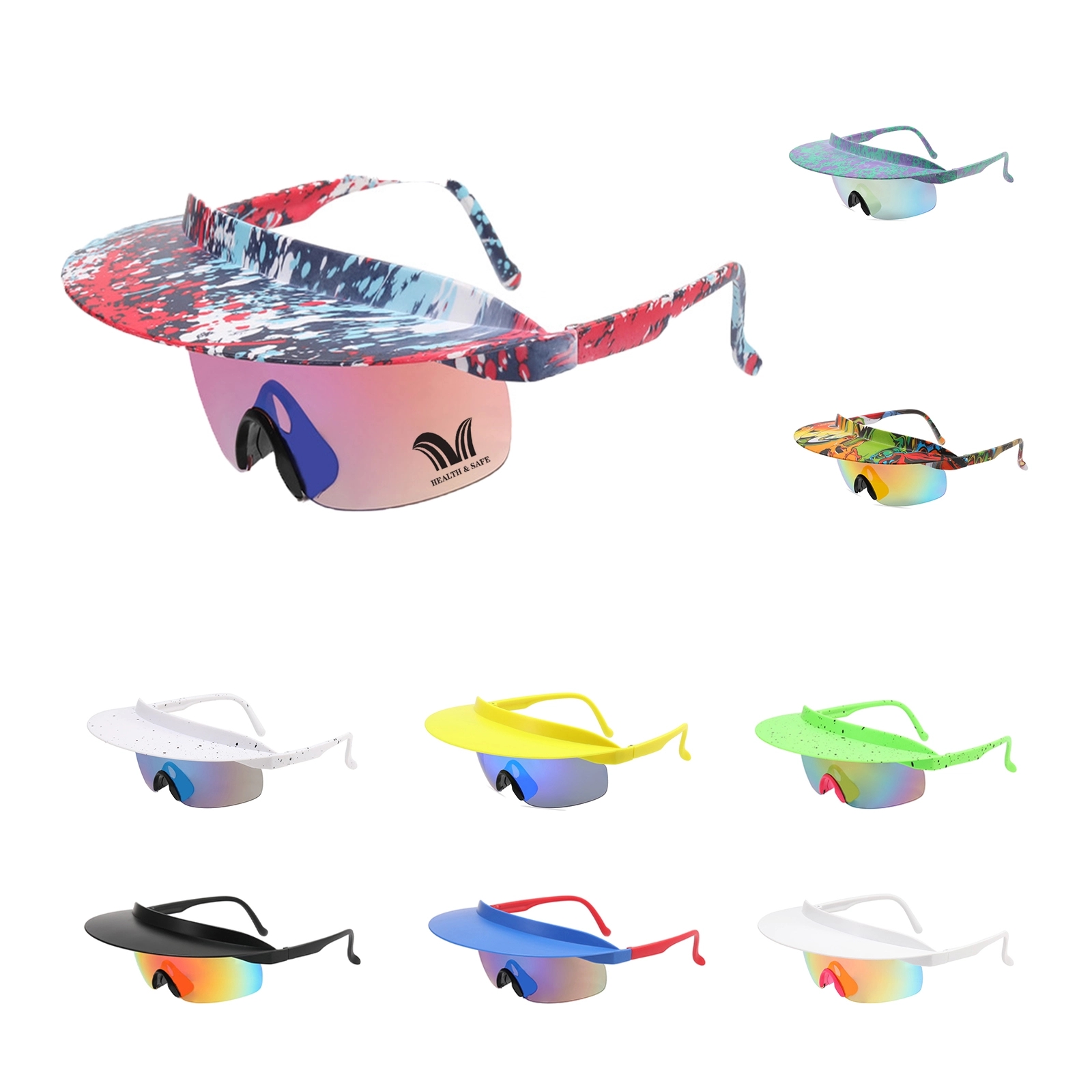 Riding Colorful Brimmed Sunglasses 1