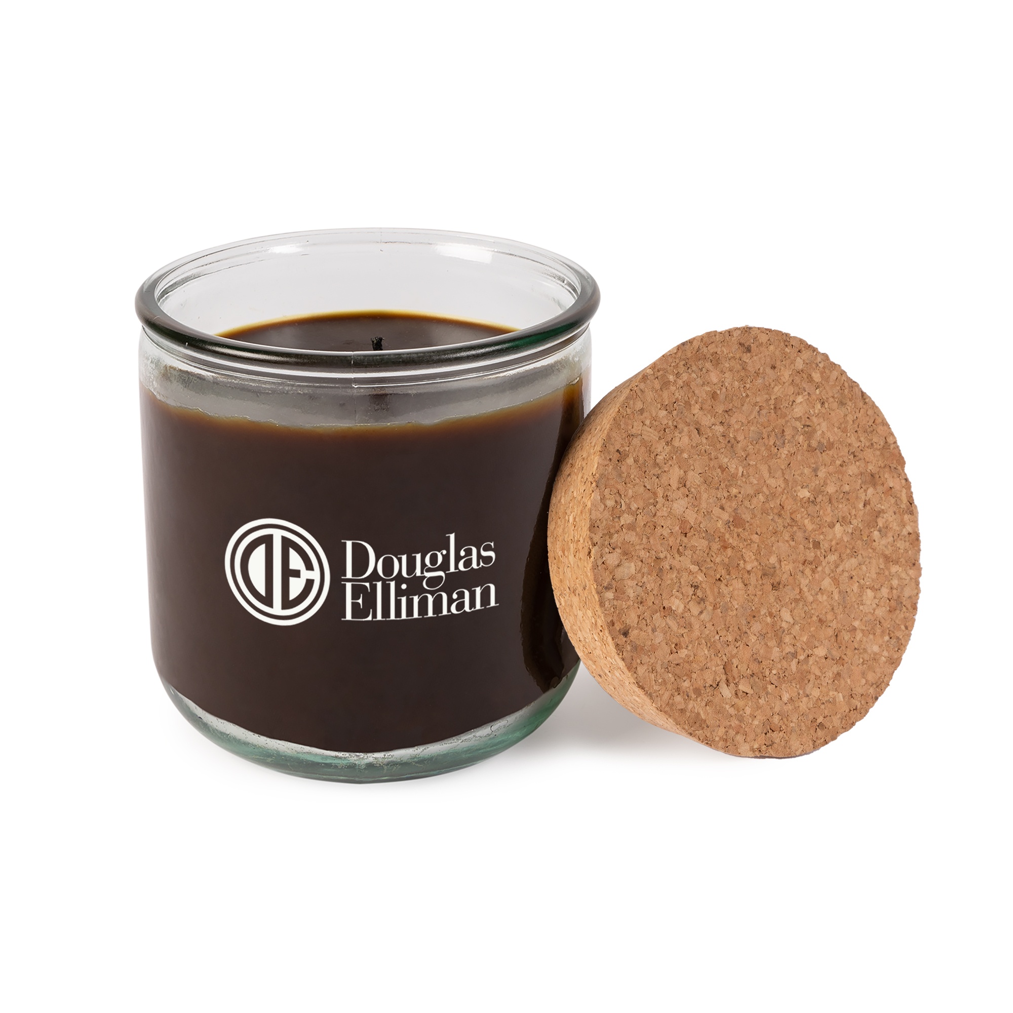 Recycled Glass Aromatherapy Candle with Bamboo Lid