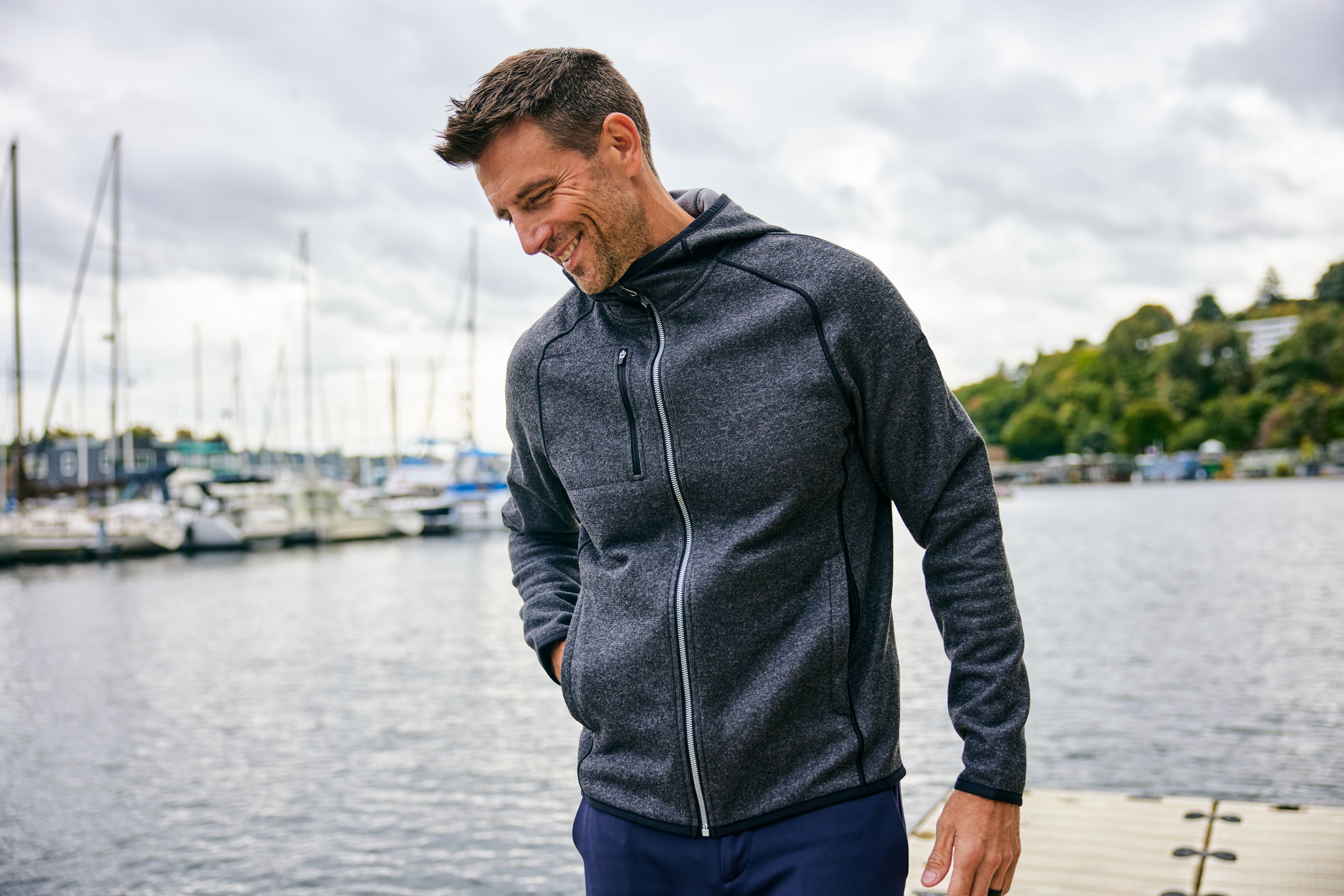 Mainsail Full Zip Hooded Mens Jacket