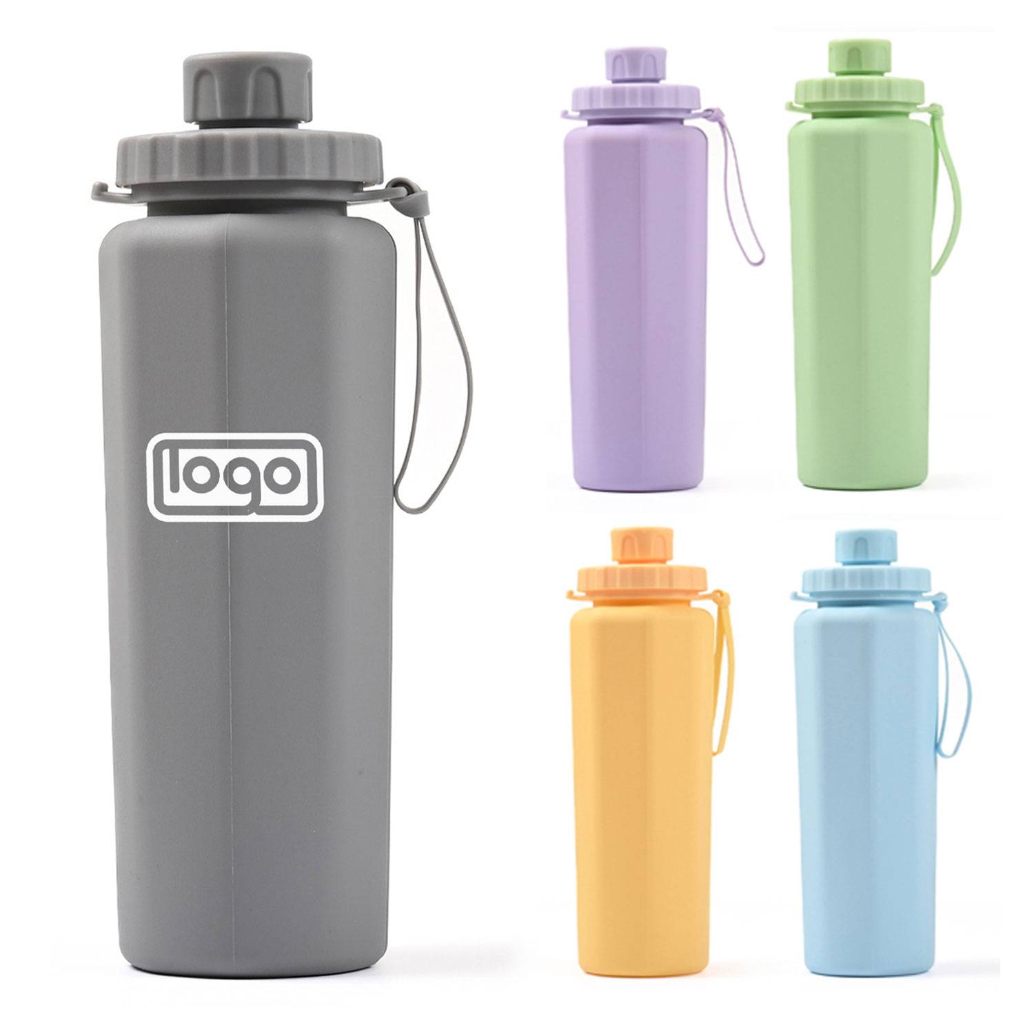 20oz Silicone Foldable Sports Water Bottle 2