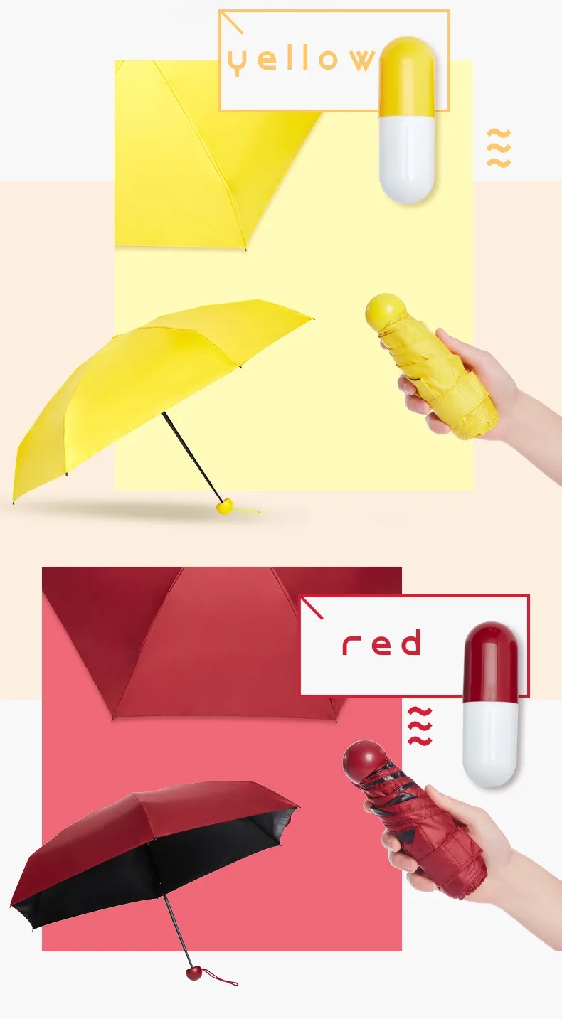 Mini Pocket Folding Capsule Umbrella MOQ 100 1