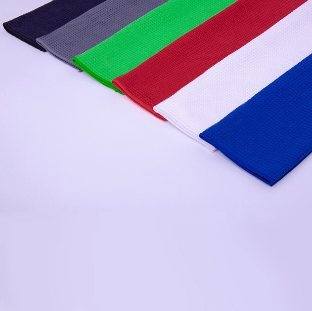 Microfiber Trifold Waffle Golf Towel W/ Hook 5