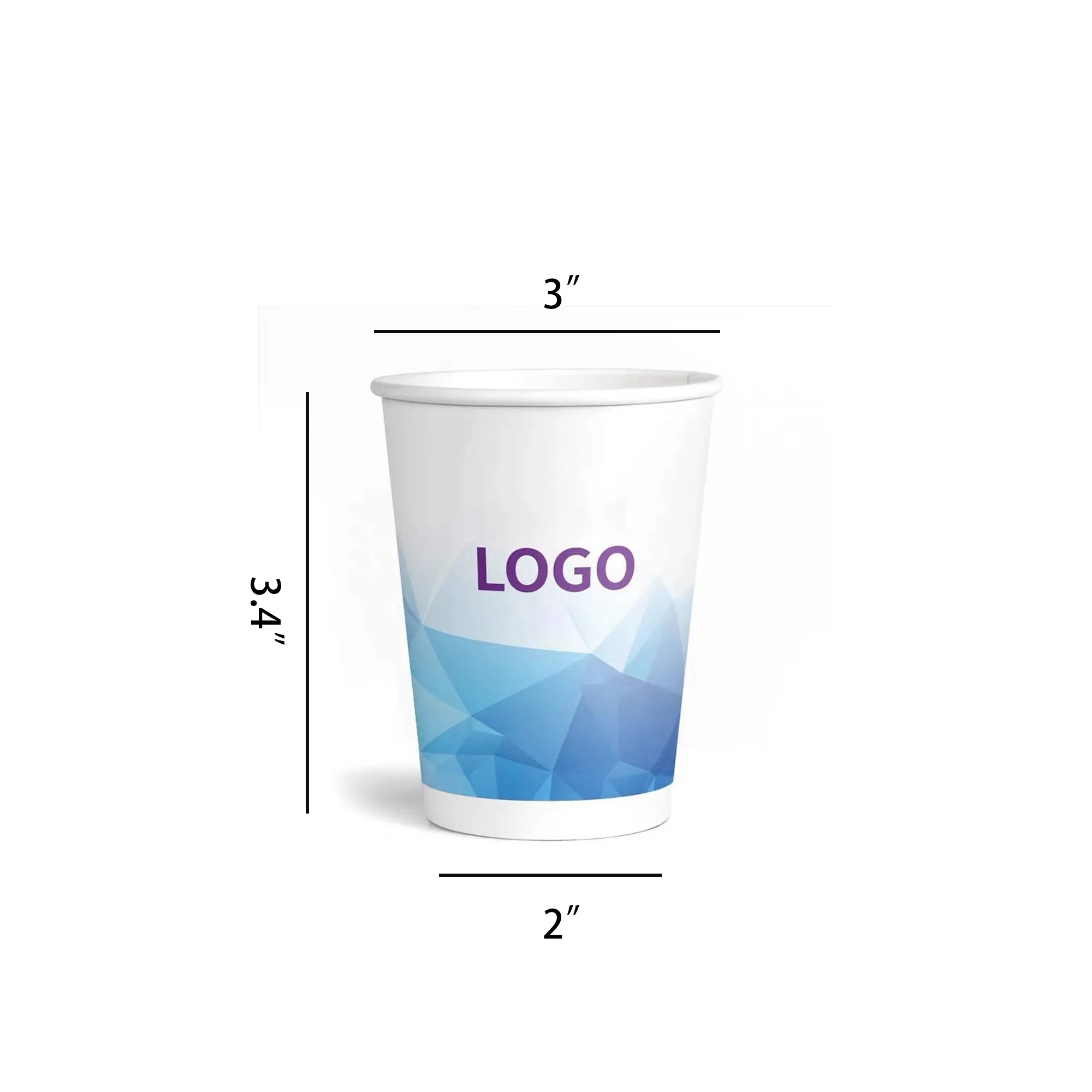 9oz Disposable Paper Party Cup, custom paper cup with logo imprint 3