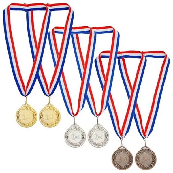 6-Pack Award Medals with 15.5-Inch Ribbons 8