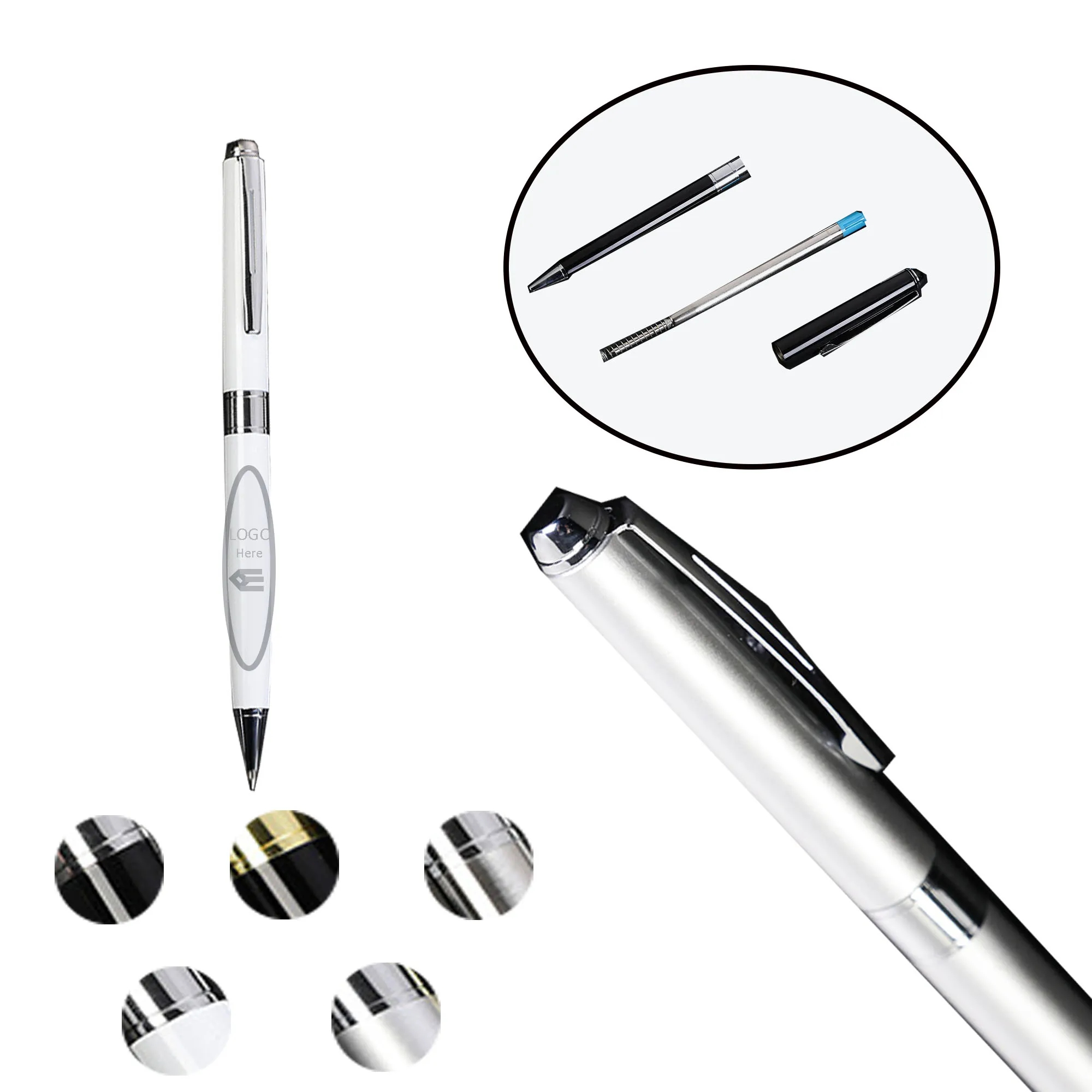 5.4"L x 0.4"W Stylus Ballpoint Pen
