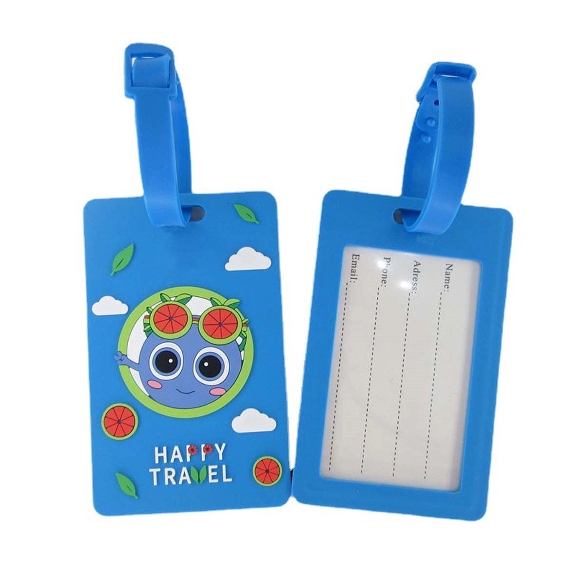 Custom Design Embossed Rubber Luggage Tag 2