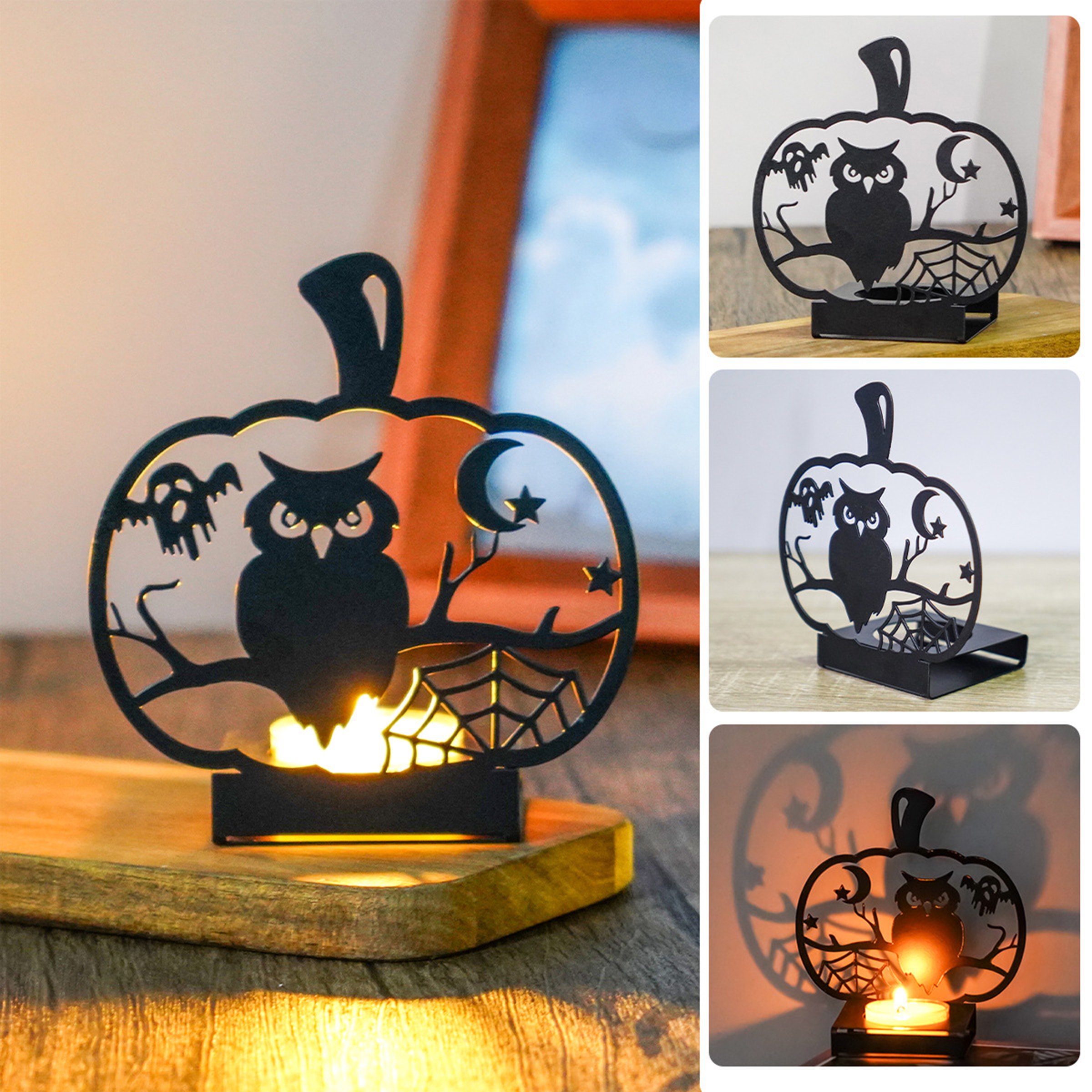 Halloween Iron Candle Holder - Simple and Elegant 3