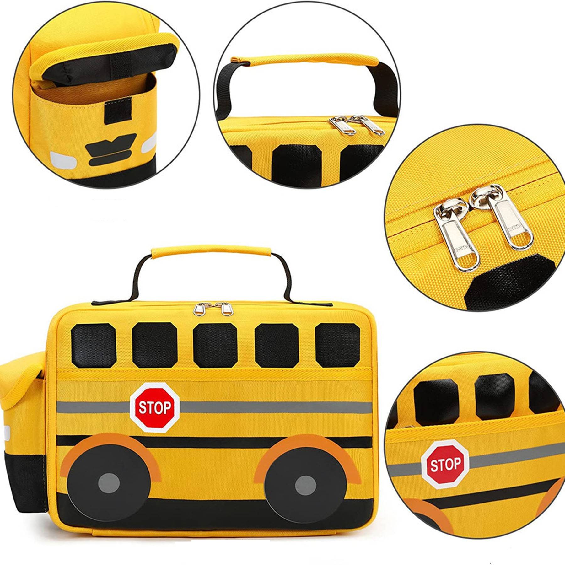 Oxford Yellow School Bus Lunch Bag 5
