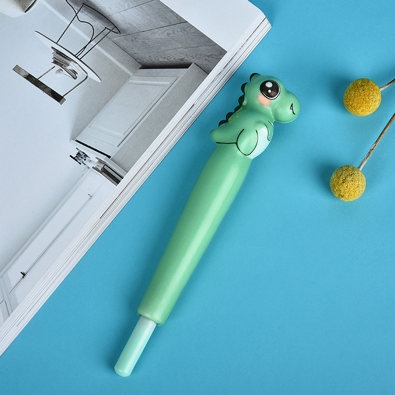 2 in 1 Cartoon Dinosaur Ball Pen and Squeeze Toy 1