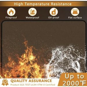 65 x 39 inch Double-Sided Fireproof Under Grill Mats 7
