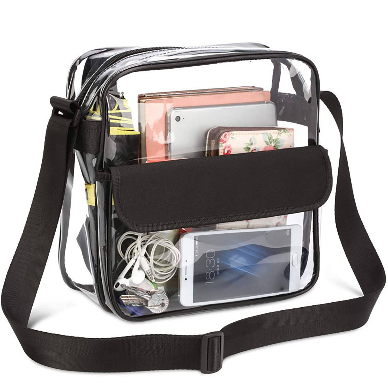 Transparent PVC Shoulder Messenger Tote Bag 2